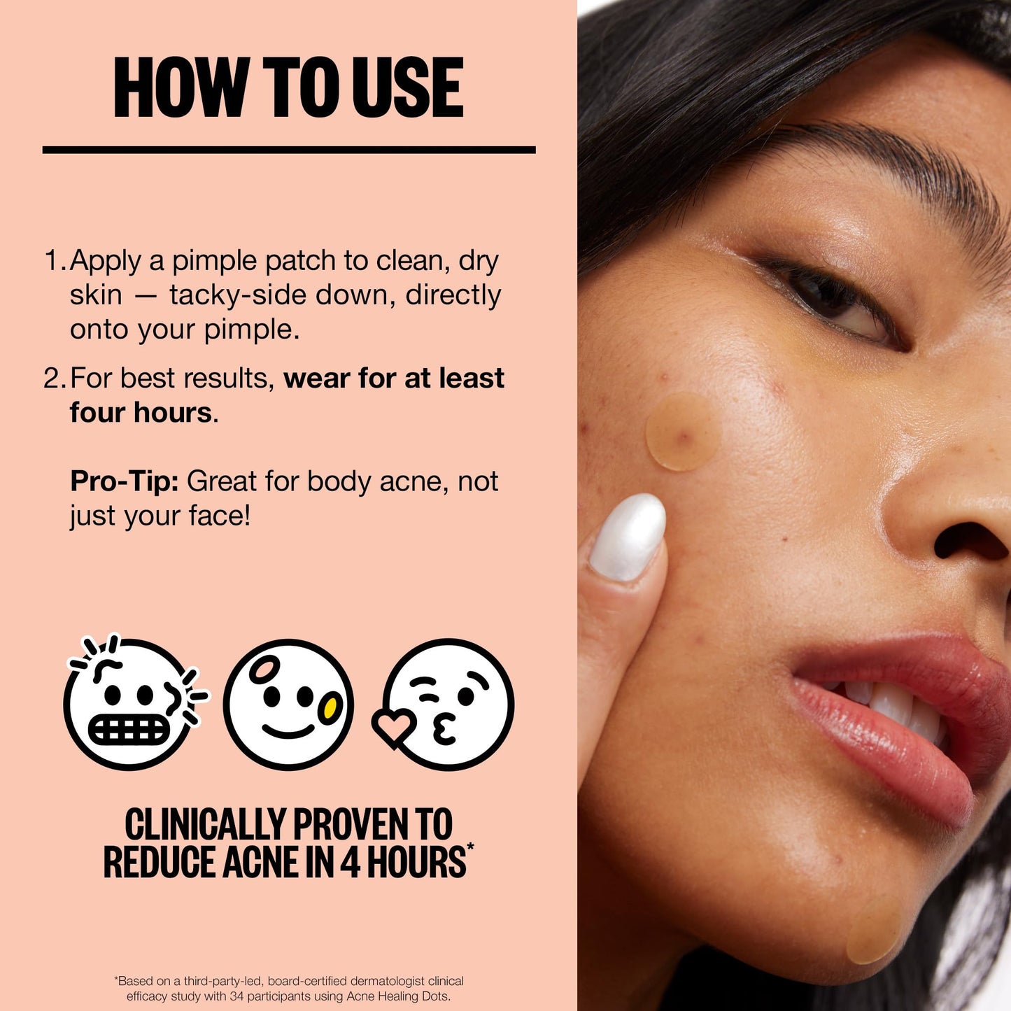 PEACE OUT Acne Day & Night Duo – Sheer Hydrocolloid Pimple Patches with Salicylic Acid, Retinol & Aloe Vera, 20 Dots for Fast Blemish Relief