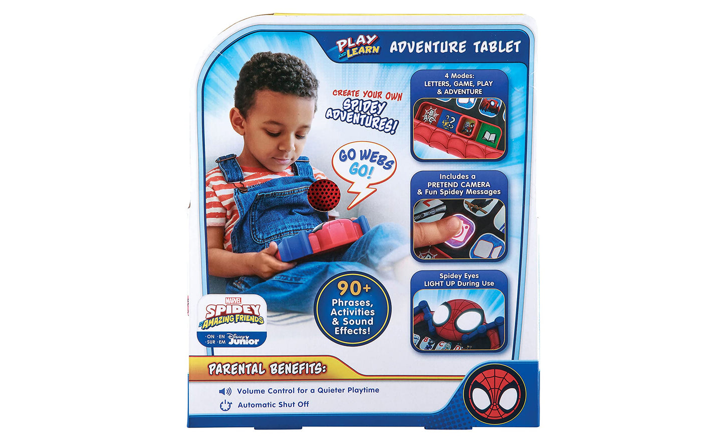 ekids Spidey and His Amazing Friends Kids Tablet for Preschool, Tablet with Educational Games and ABC Learning for Toddlers Aged 3 and Up