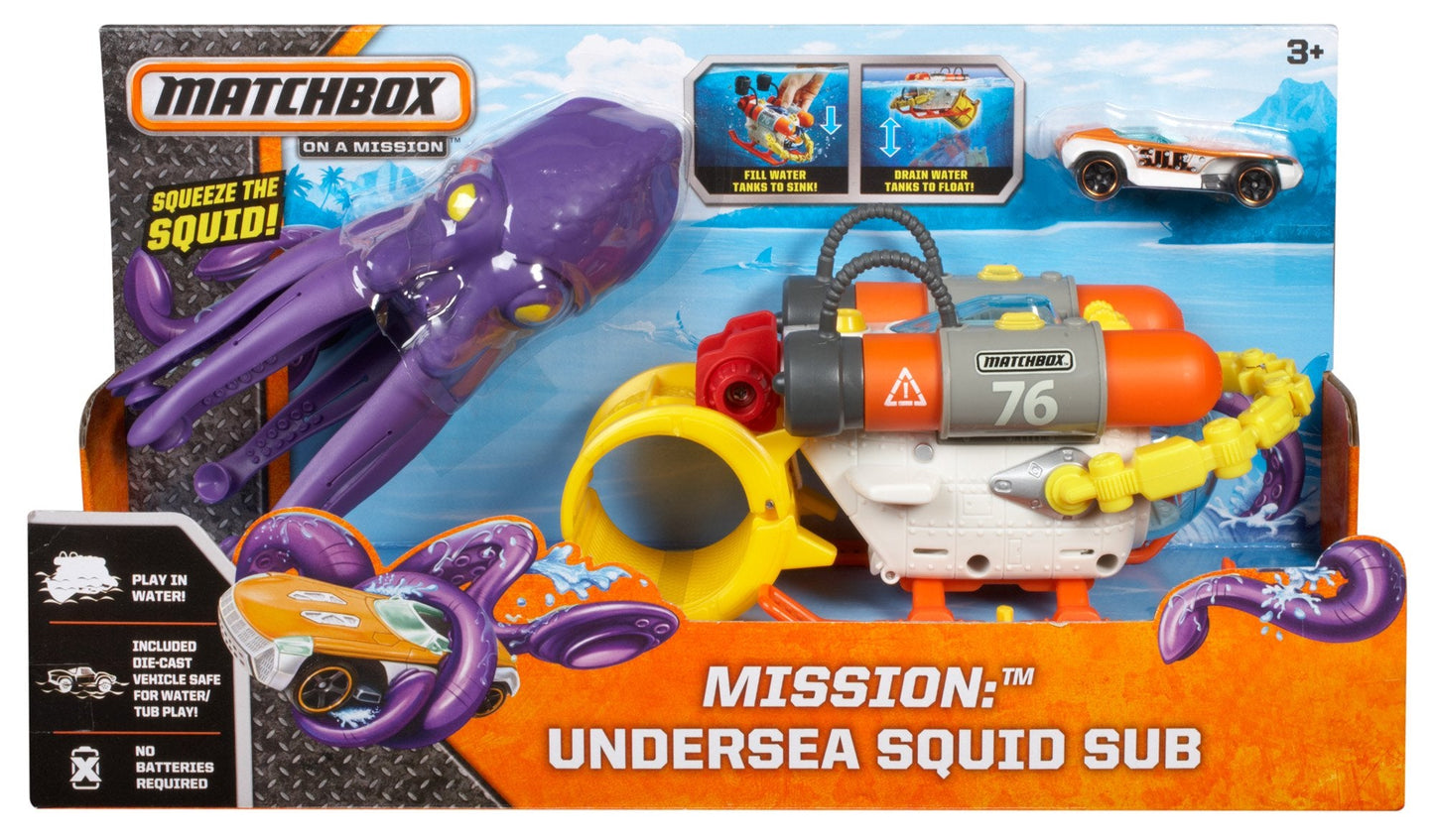 Matchbox Car-Go Squid Sub Playset