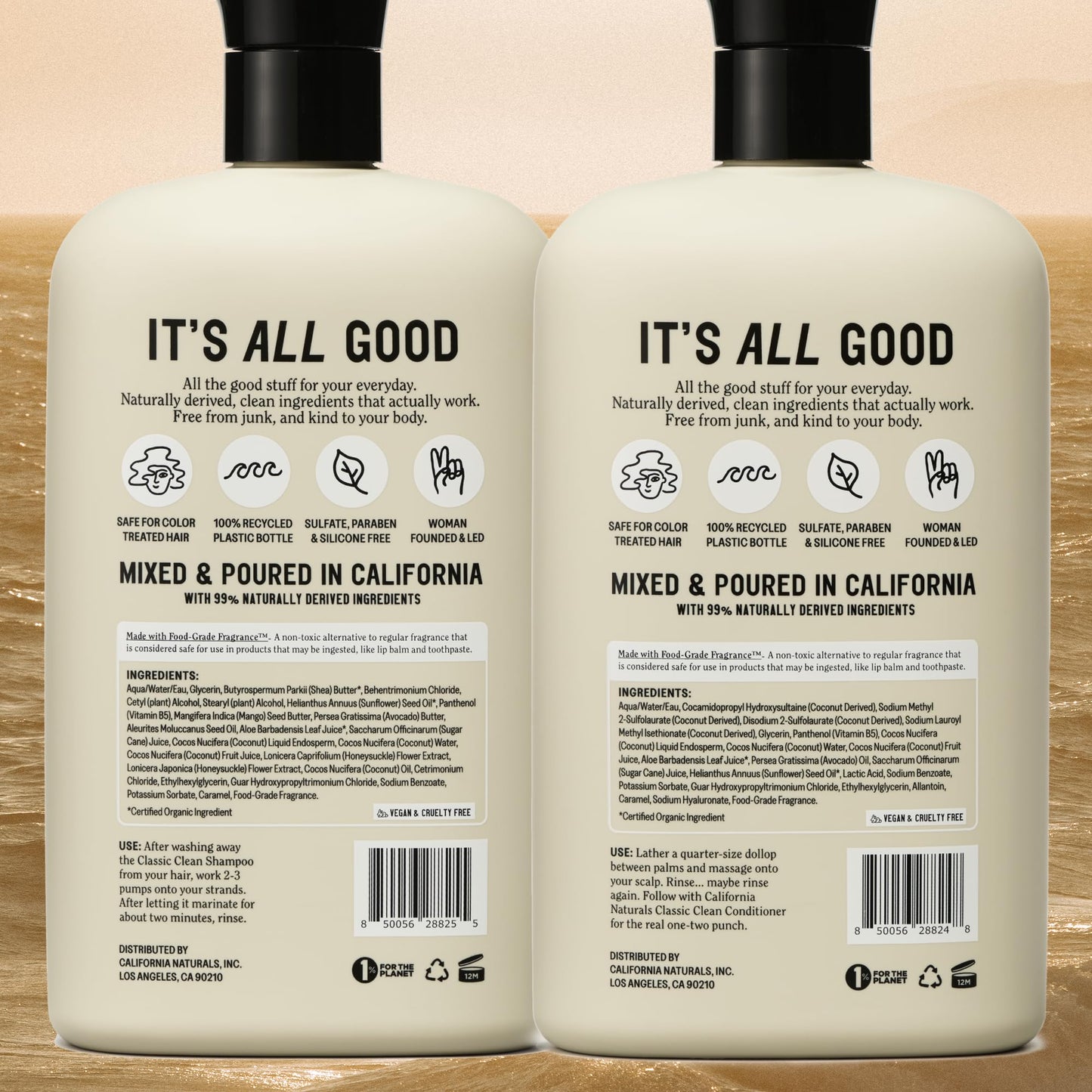 California Naturals Coconut Shampoo & Conditioner Set, 20 Fl Oz (Pack of 2) | Natural, Vegan, Sulfate, Paraben & Silicone Free | All Hair Types