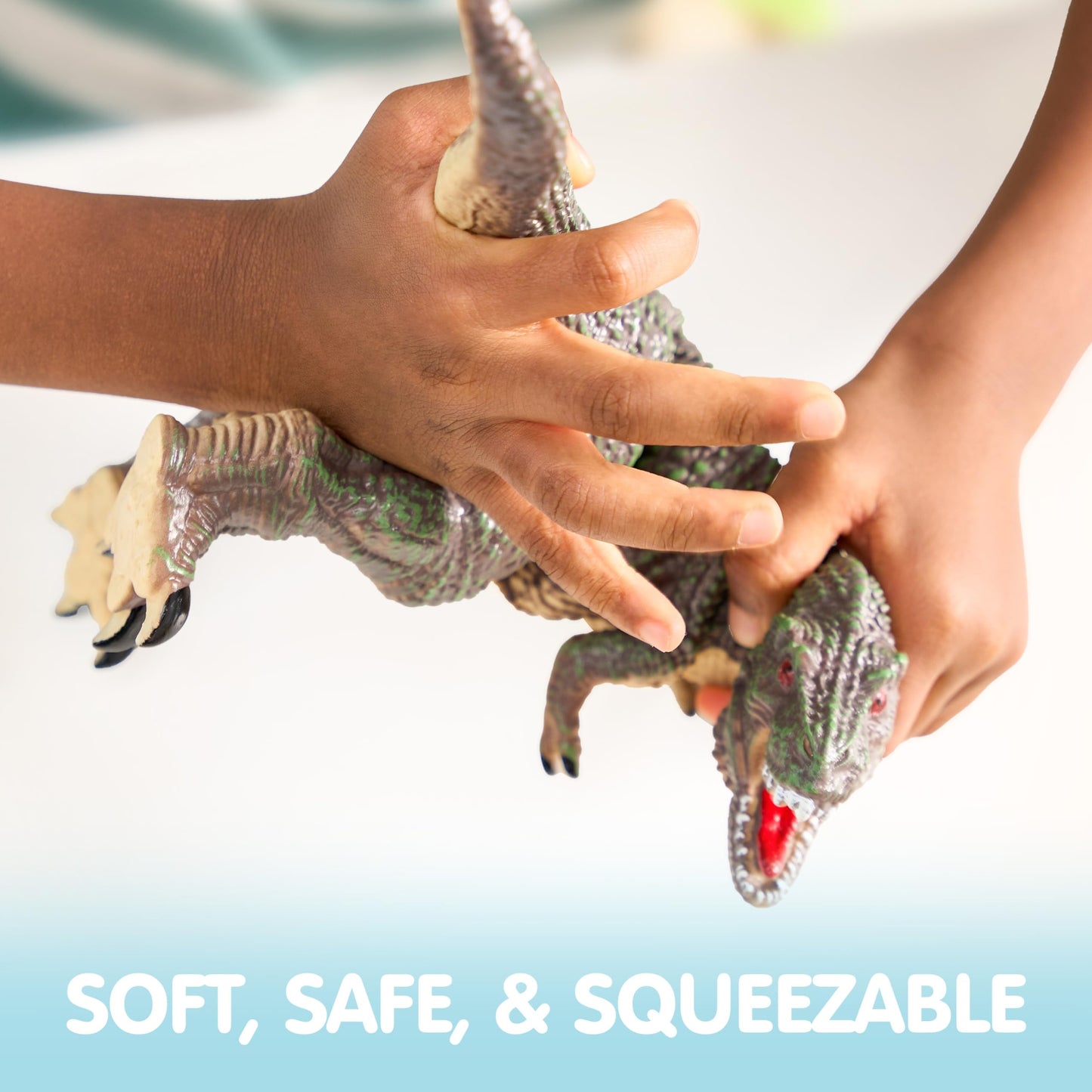 JOYIN 6-Piece Large Soft Dinosaur Toy Set for Toddlers with Educational Book – Realistic Dino Figures for Boys & Girls Ages 1-5