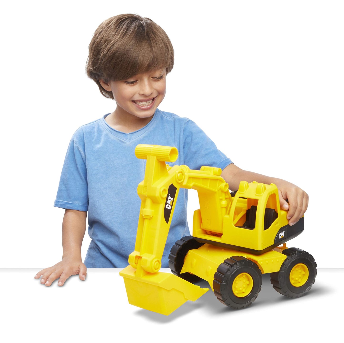 CAT Construction 15" Excavator Toy for Kids – Super-Sized Outdoor Vehicle with Real Working & Articulated Parts, Ages 3+