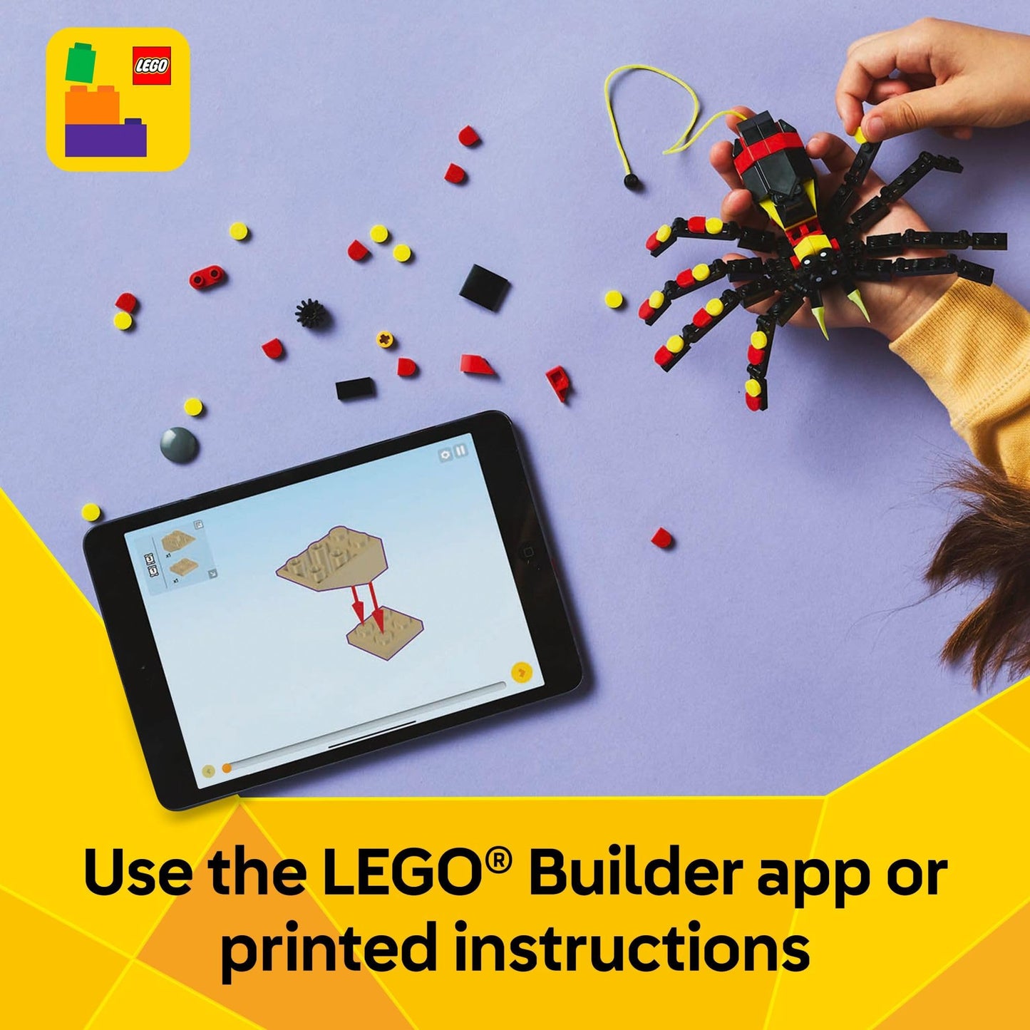 LEGO Creator 3-in-1 Wild Animals Toy – Build Spider, Scorpion, or Snake – Creative Building Set for Kids 7+, Birthday Gift Idea 31159