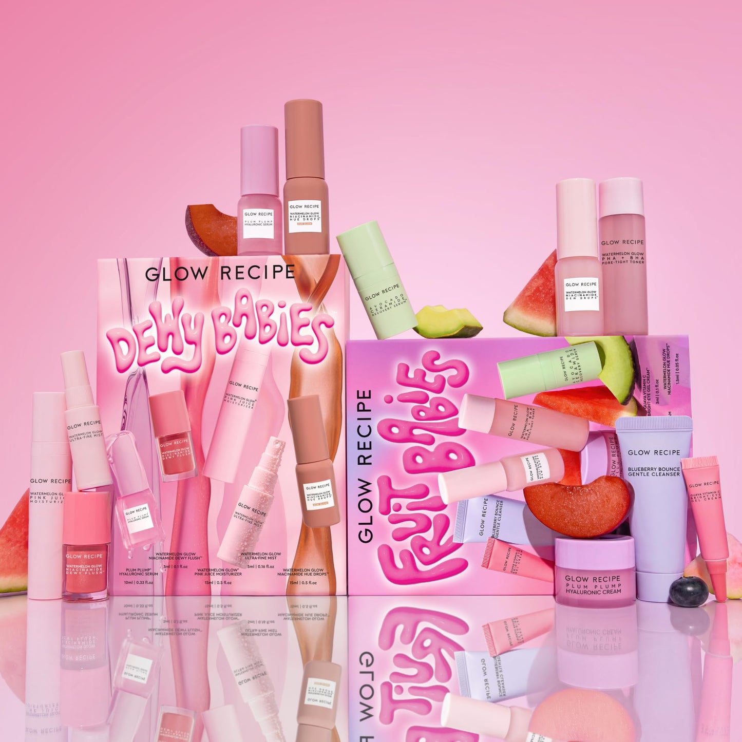 Glow Recipe Dewy Babies Travel Skincare Set - 5 Mini Skincare & Makeup Essentials for Hydration, Glow & Tint