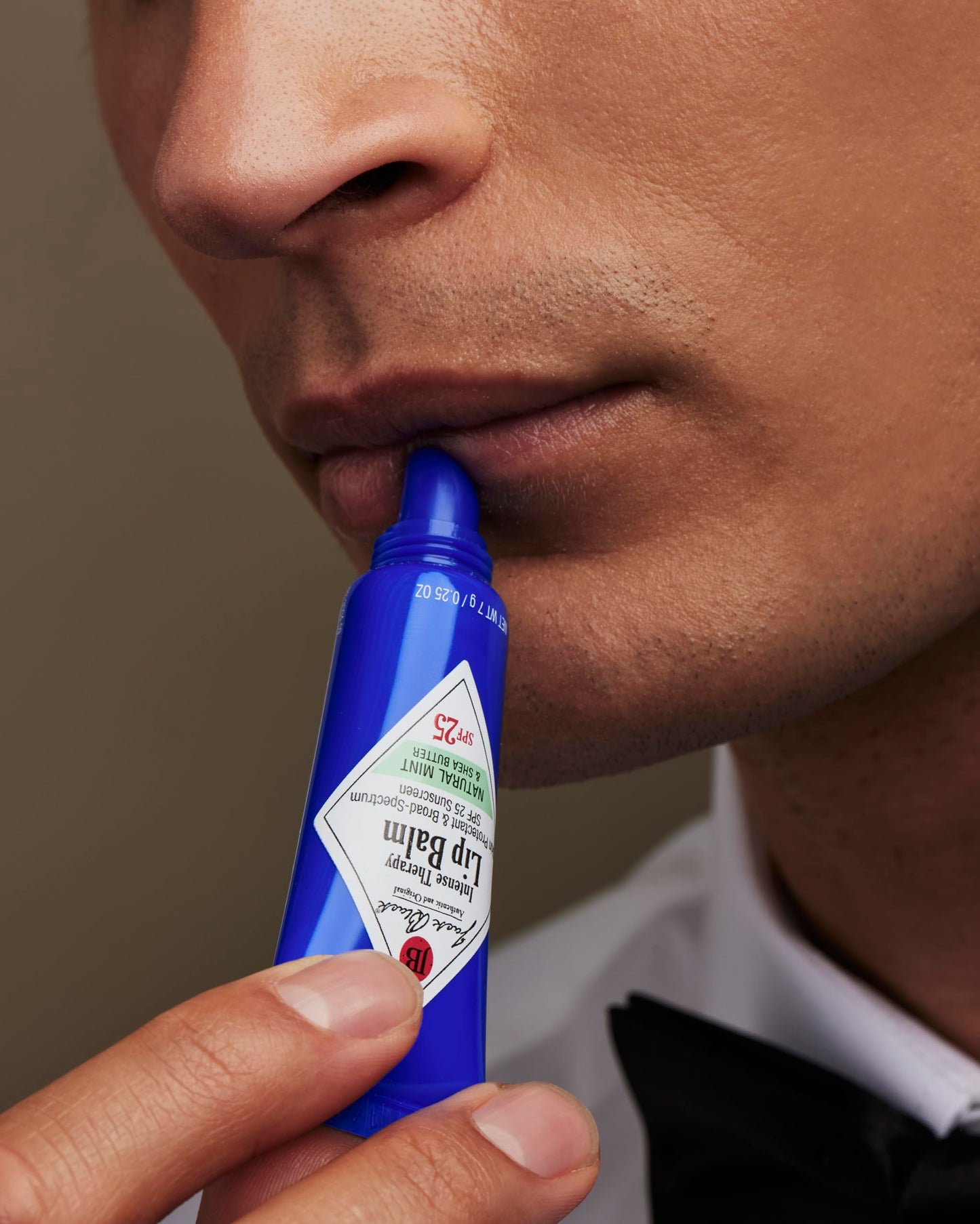 Jack Black Intense Therapy Lip Balm, 0.25 oz, 3-Pack – Natural Mint & Shea Butter, SPF 25, Hydrating & Long-Lasting Lip Moisturizer