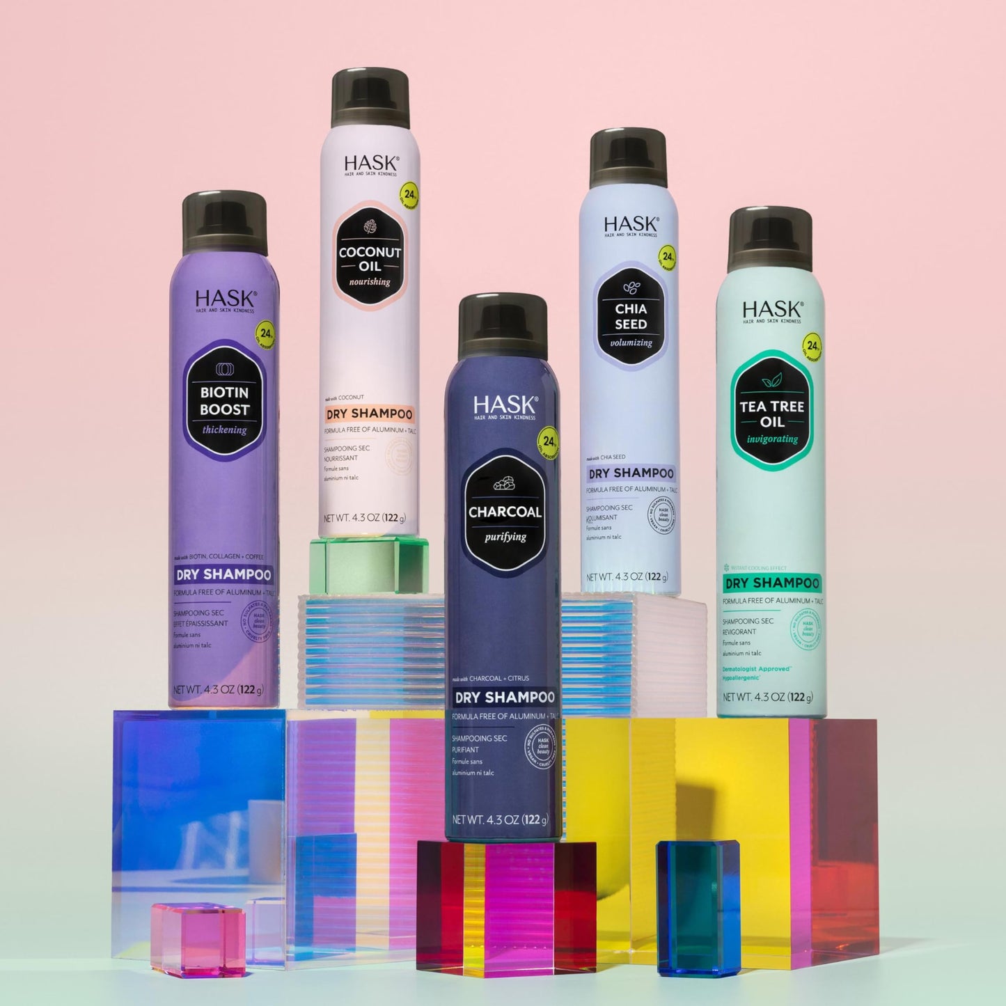 HASK Biotin Boost Thickening Dry Shampoo – Absorbs Oil, Adds Volume & Lift, Strengthens Strands, No Sulfates or Parabens, Cruelty-Free – 8.1oz