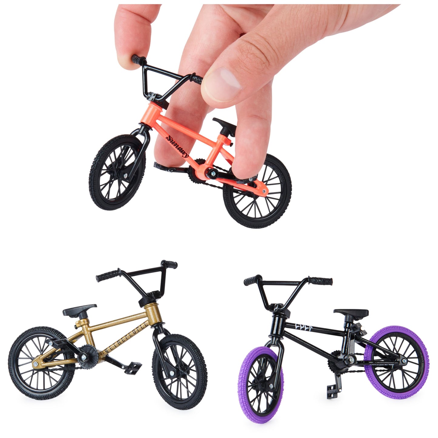 Tech Deck, BMX Finger Bike 3-Pack, Collectible and Customizable Mini BMX Bicycle Toys for Collectors, Kids Toys Ages 6 and Up (Amazon Exclusive)
