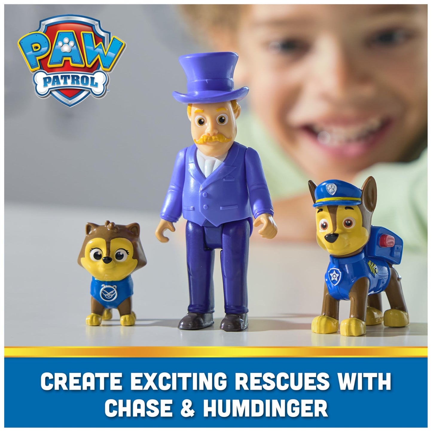 Paw Patrol Chase & Humdinger Figures Set, Kids Toys for Boys and Girls Ages 3 and Up