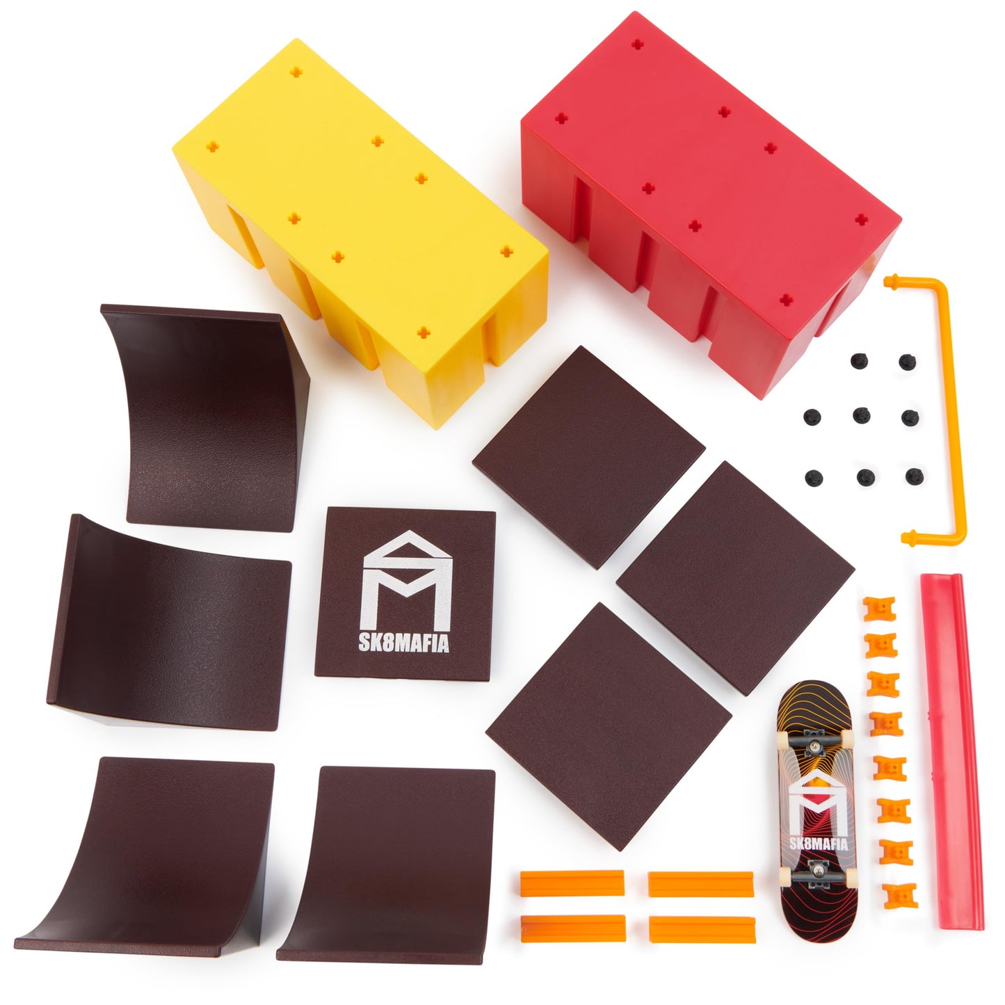 TECH DECK Vert Wall 2.0 X-Connect Park Creator Ramp Set with Exclusive Fingerboard, Customizable & Buildable Toy for Kids 6+