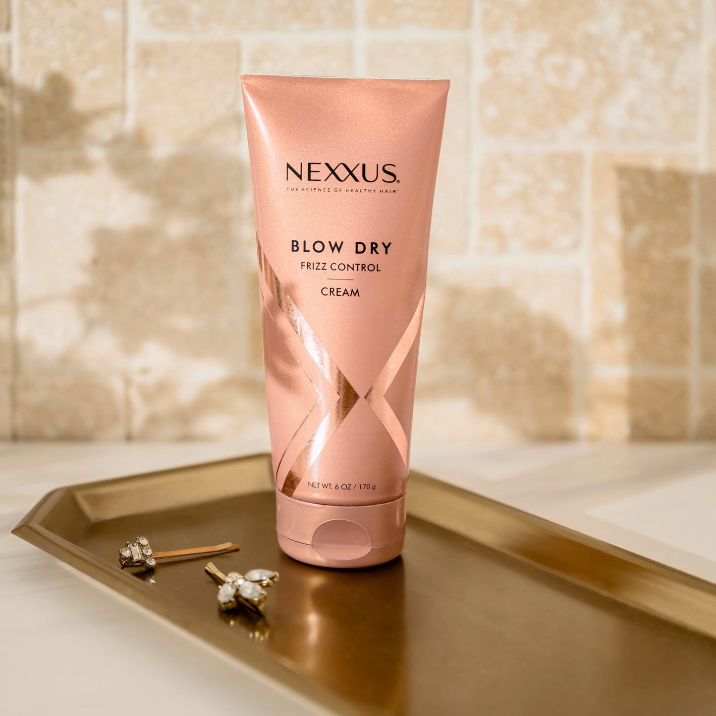 Nexxus Blow Dry Cream Frizz Control for Weightless Style & Volume, with StyleProtect Technology 6 oz