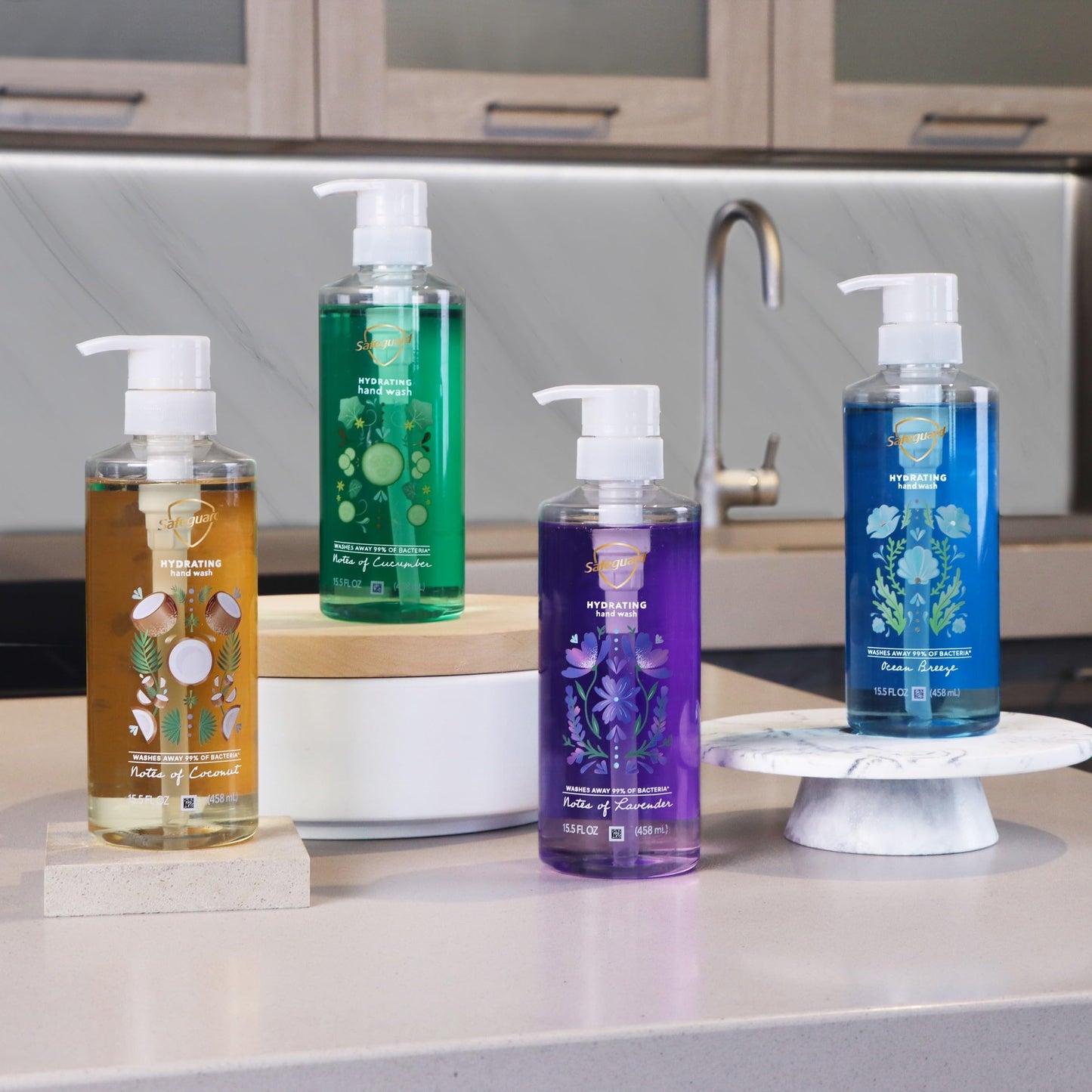 Safeguard Micellar Liquid Hand Soap 15.5oz – Deep Cleansing, PH Balanced, 99% Bacteria Protection, Natural Moisturizers, Coconut Scent