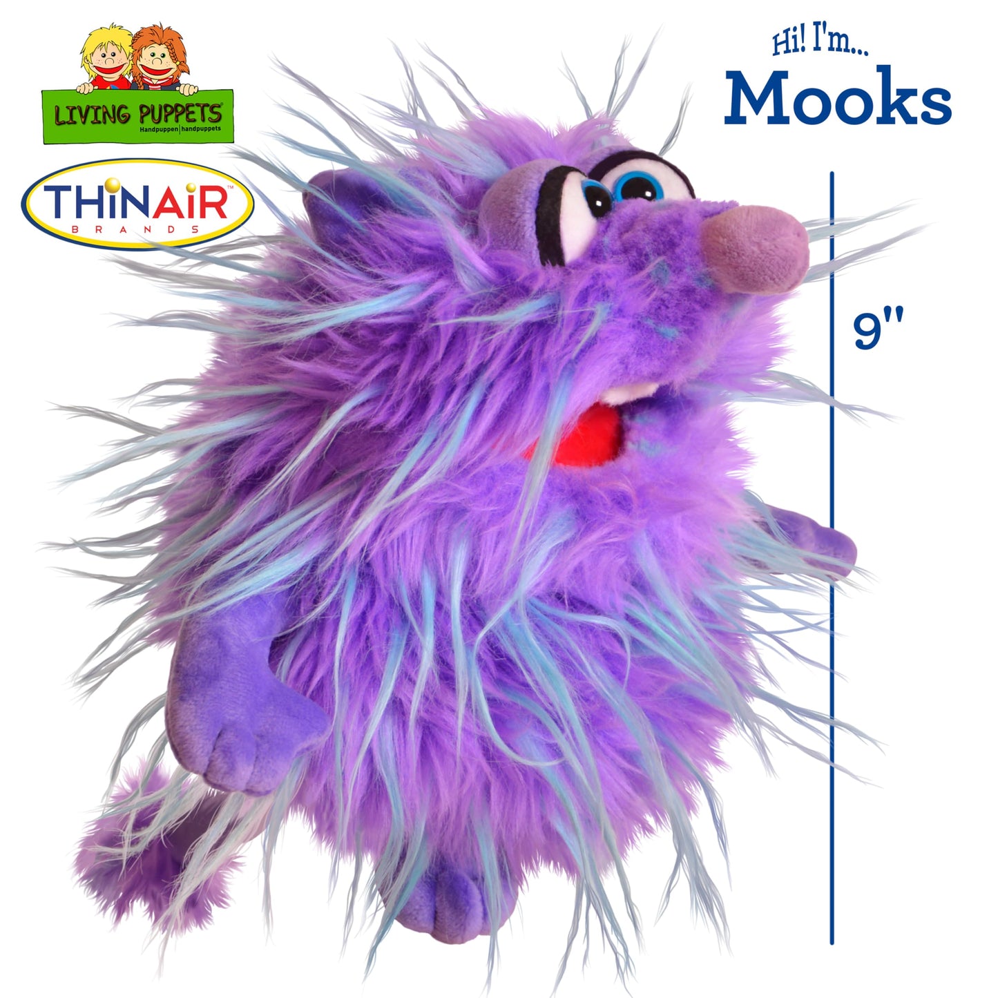 Living Puppets 9" Plush Purple Monster Hand Puppet – Soft, Cuddly, Safety Tested, Promotes Learning & Fun for Kids