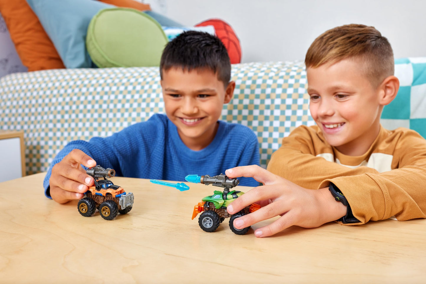 5 Surprise Monster Trucks Series 3 Color Change (2 Pack) by ZURU Collectible Racing Battle Surprise Fireable Weapons Action Toys for Boys