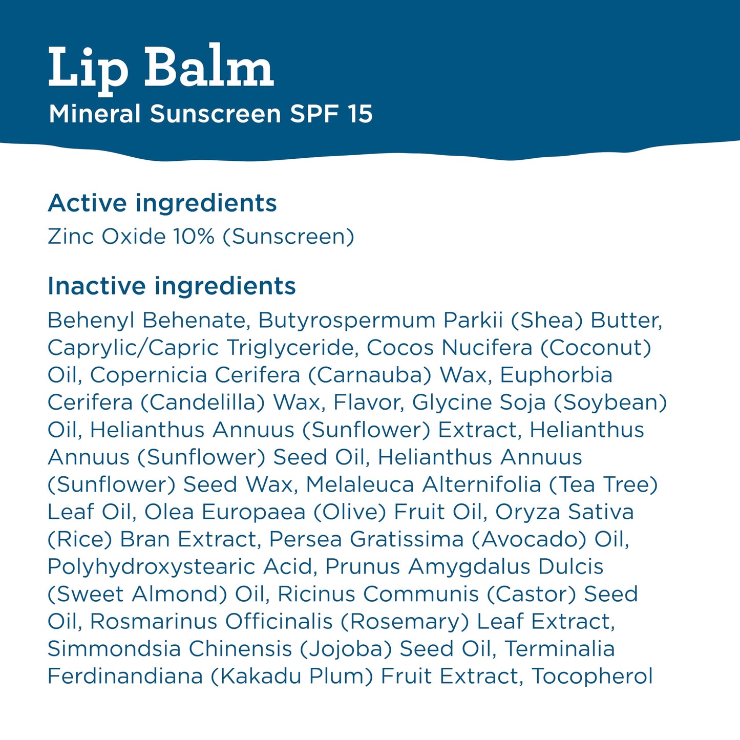 BLUE LIZARD Mineral SPF 15 Lip Balm 3-Pack – Broad Spectrum Protection, Natural Coconut Flavor, with Kakadu Plum & 8 Natural Oils, Vegan, 0.13 oz Each