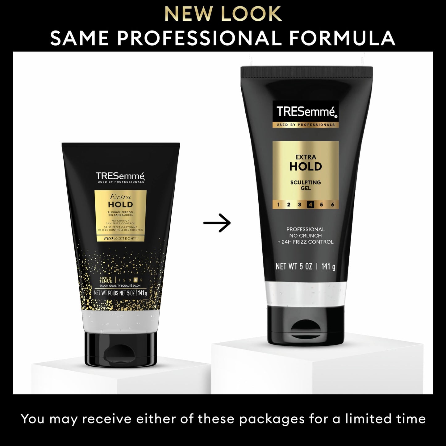 TRESemmé Alcohol-Free Gel Extra Hold for 24H Frizz Control, with Pro Lock Technology, 5 oz