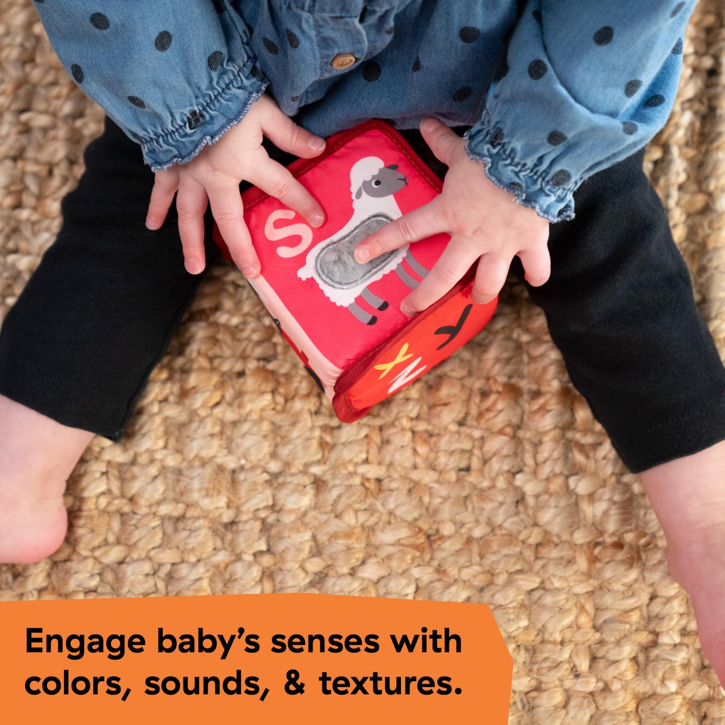 Baby Einstein Alpha Stacks Soft Learning Blocks – Multisensory Stacking Toy Set with Letters, Animals, Colors & Textures, Ages 3 Months+