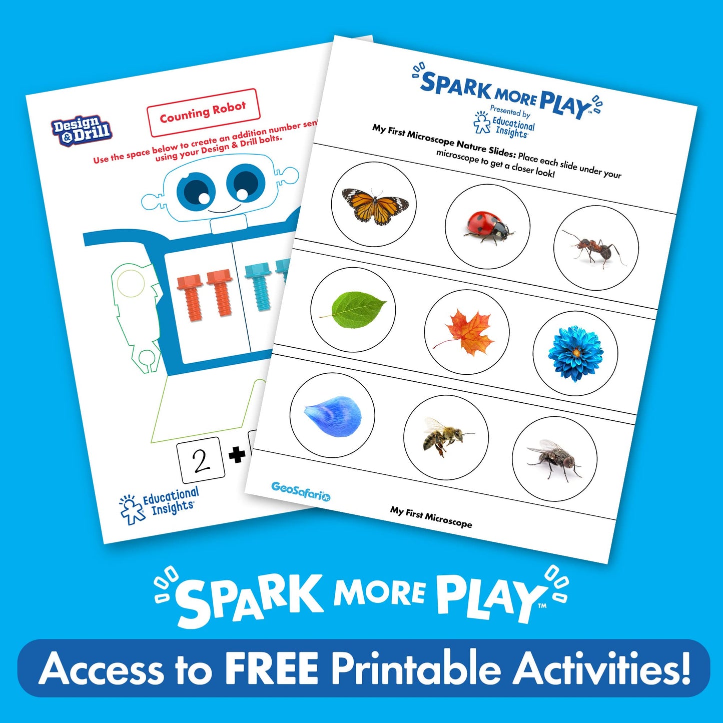 Educational Insights GeoSafari Jr. My First Kids Microscope Toy, Preschool Science, STEM Toy, Classroom Must Haves, Ages 3+