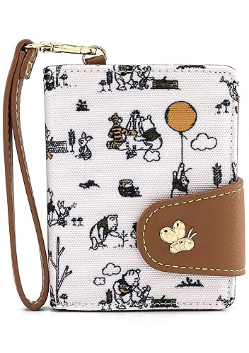 Loungefly Disney Winnie the Pooh Canvas Line Drawing Wristlet Wallet