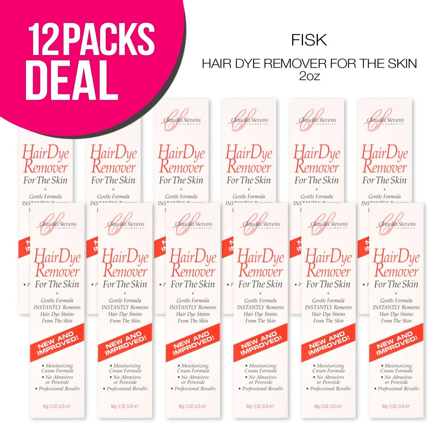 (12 PACKS) Claudia Stevens Hair Dye Remover For The Skin 2oz Deal Package, Hair Color Remover