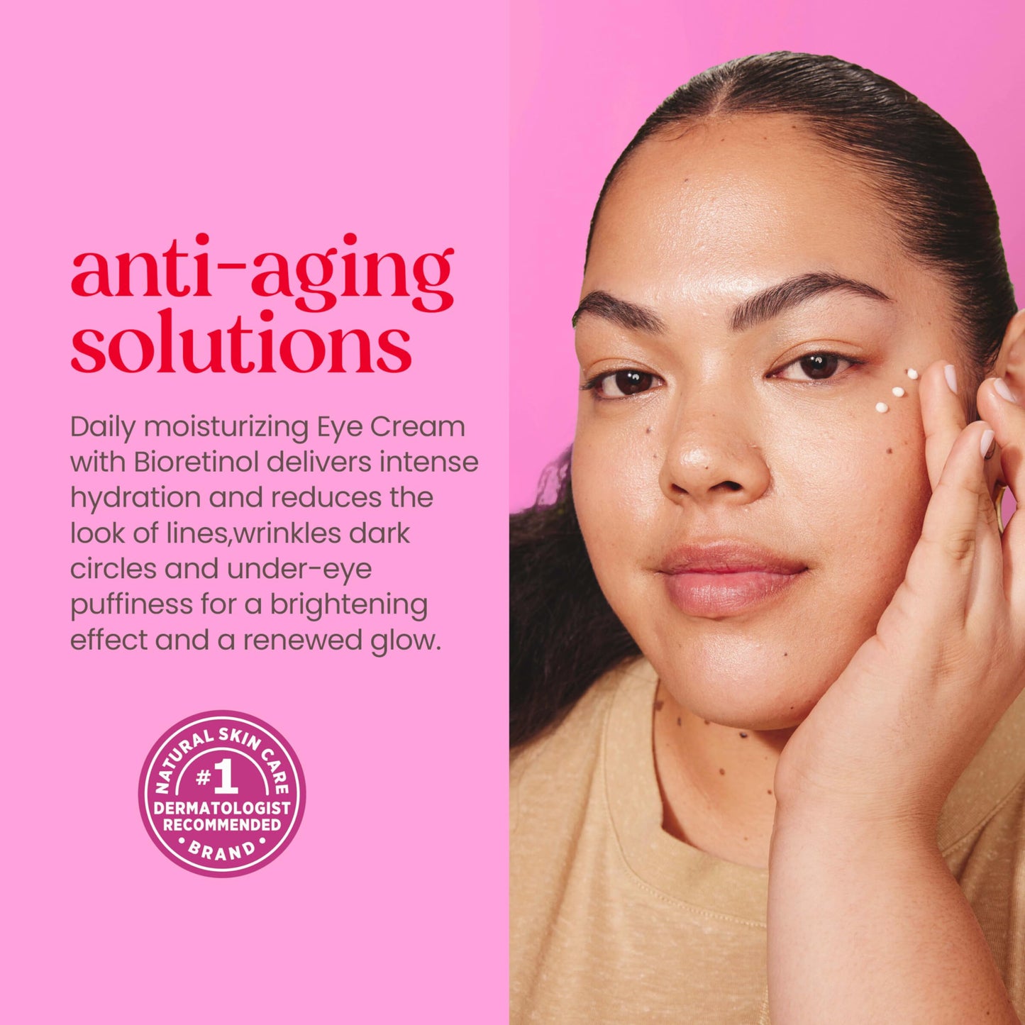 Burt's Bees Renewal Firming Eye Cream with Natural Retinol Alternative, Reduces Wrinkles, Fine Lines & Dark Circles, 99% Natural, 0.5 oz