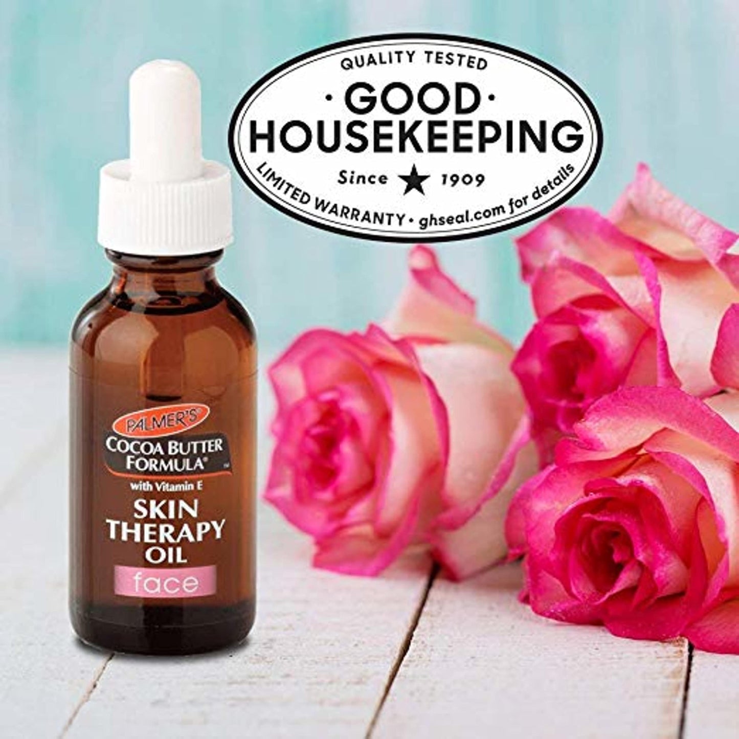 Palmer's Cocoa Butter Formula Moisturizing Skin Therapy Oil for Face with Vitamin E, C & 10 Pure Facial Oils Blend, Rosehip Oil Fragrance, 1 Ounce