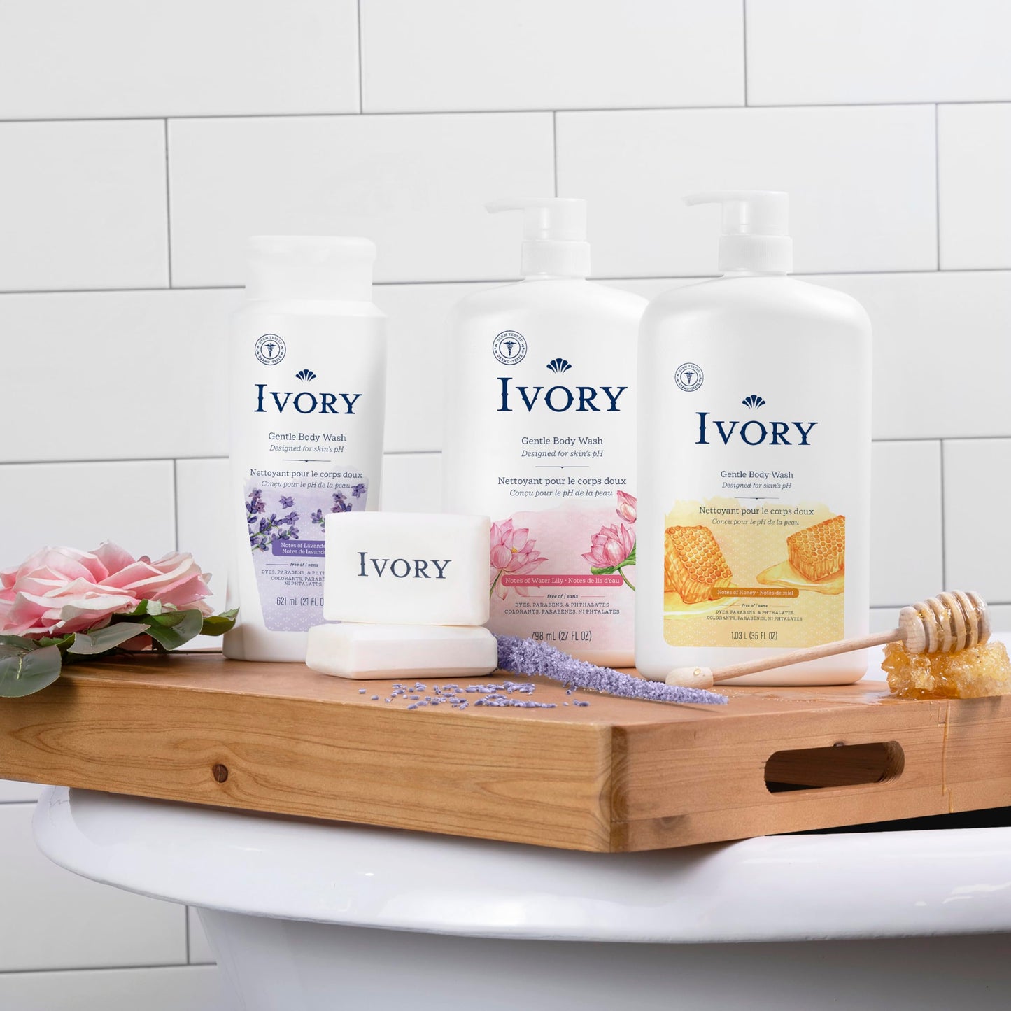 Ivory Gentle Bath Bar Soap, 4oz 4-Pack – 99.44% Pure, Plant-Based Cleansers, Original Scent, Family-Friendly, No Parabens or Phthalates