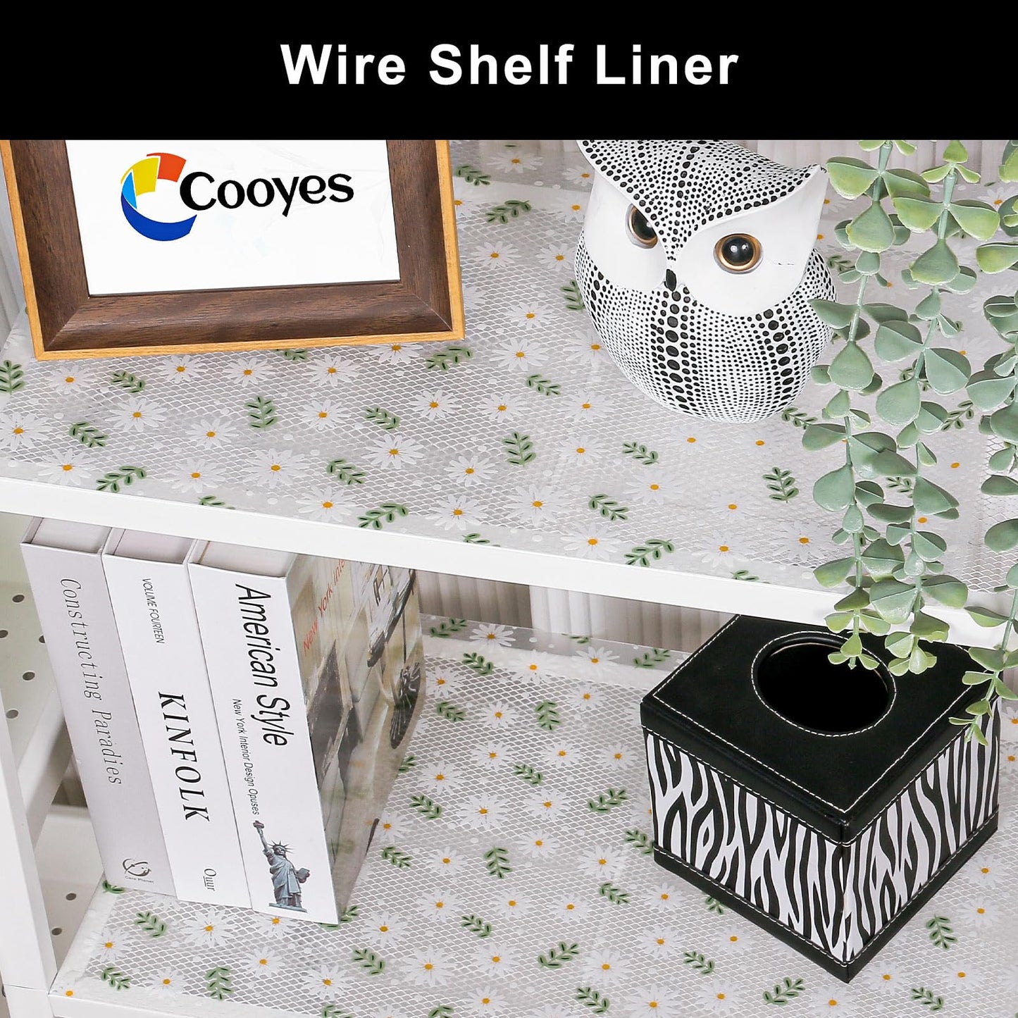 Cooyes Premium Non-Adhesive Shelf Liner – Waterproof EVA Cabinet & Drawer Mat for Kitchen, Durable, Modern Pattern, Easy to Cut
