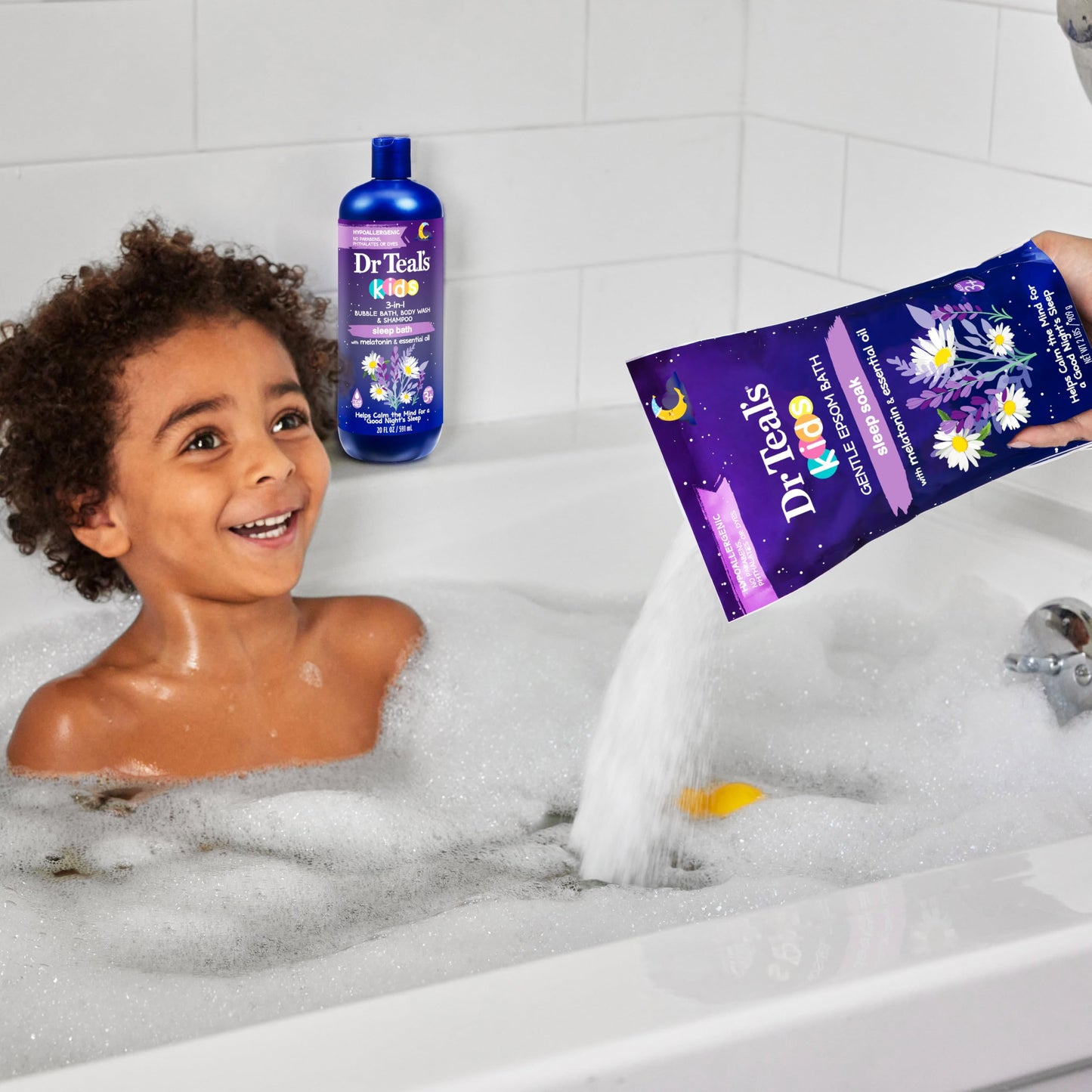 Dr Teal's Kids 3-in-1 Sleep Bath: Bubble Bath, Body Wash & Shampoo with Melatonin & Essential Oil, 20 fl oz (Pack of 3)