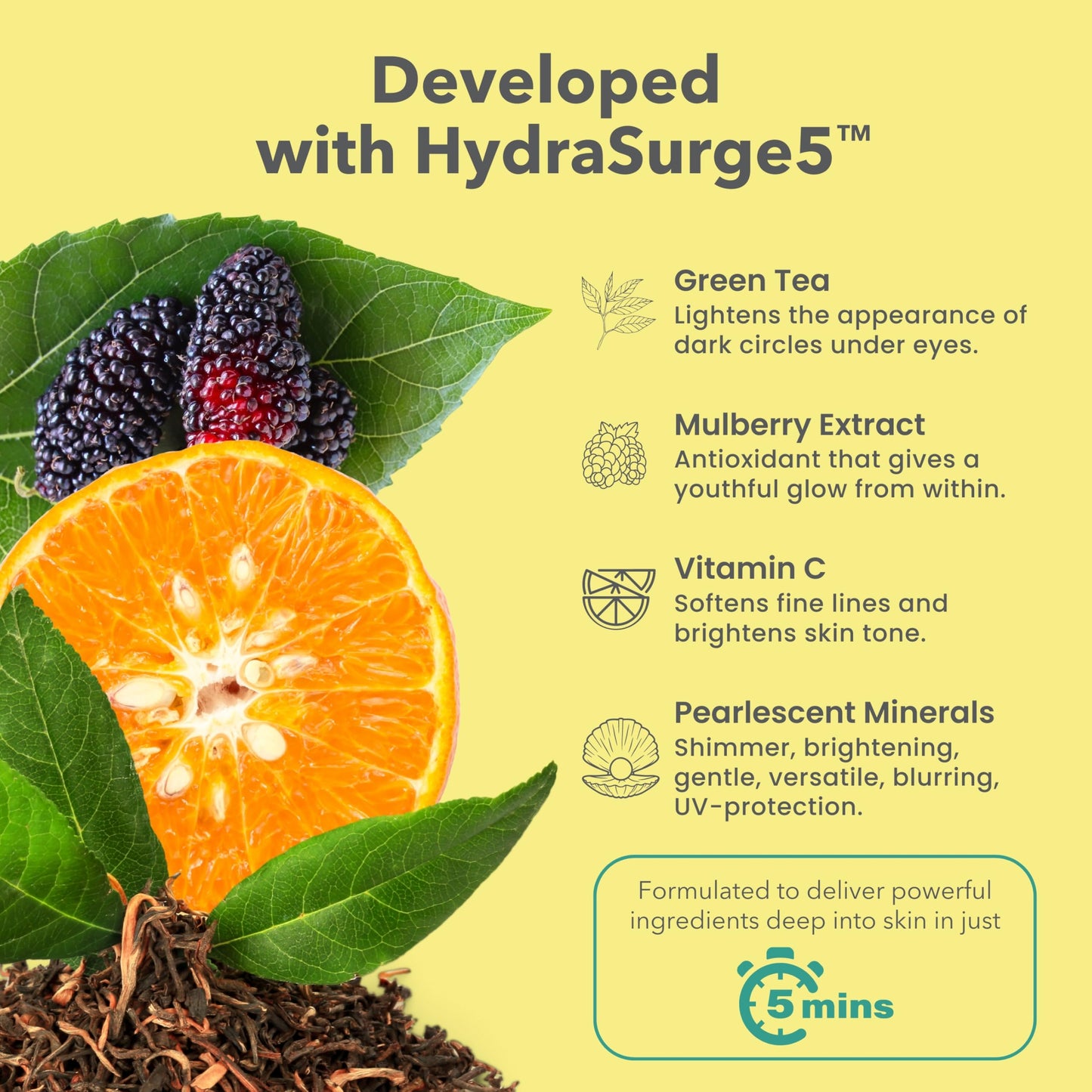 PATCHOLOGY Brightening Eye Masks – 5 Pairs Hydrating Under Eye Patches with Vitamin C for Dark Circles & Puffiness, Women & Men