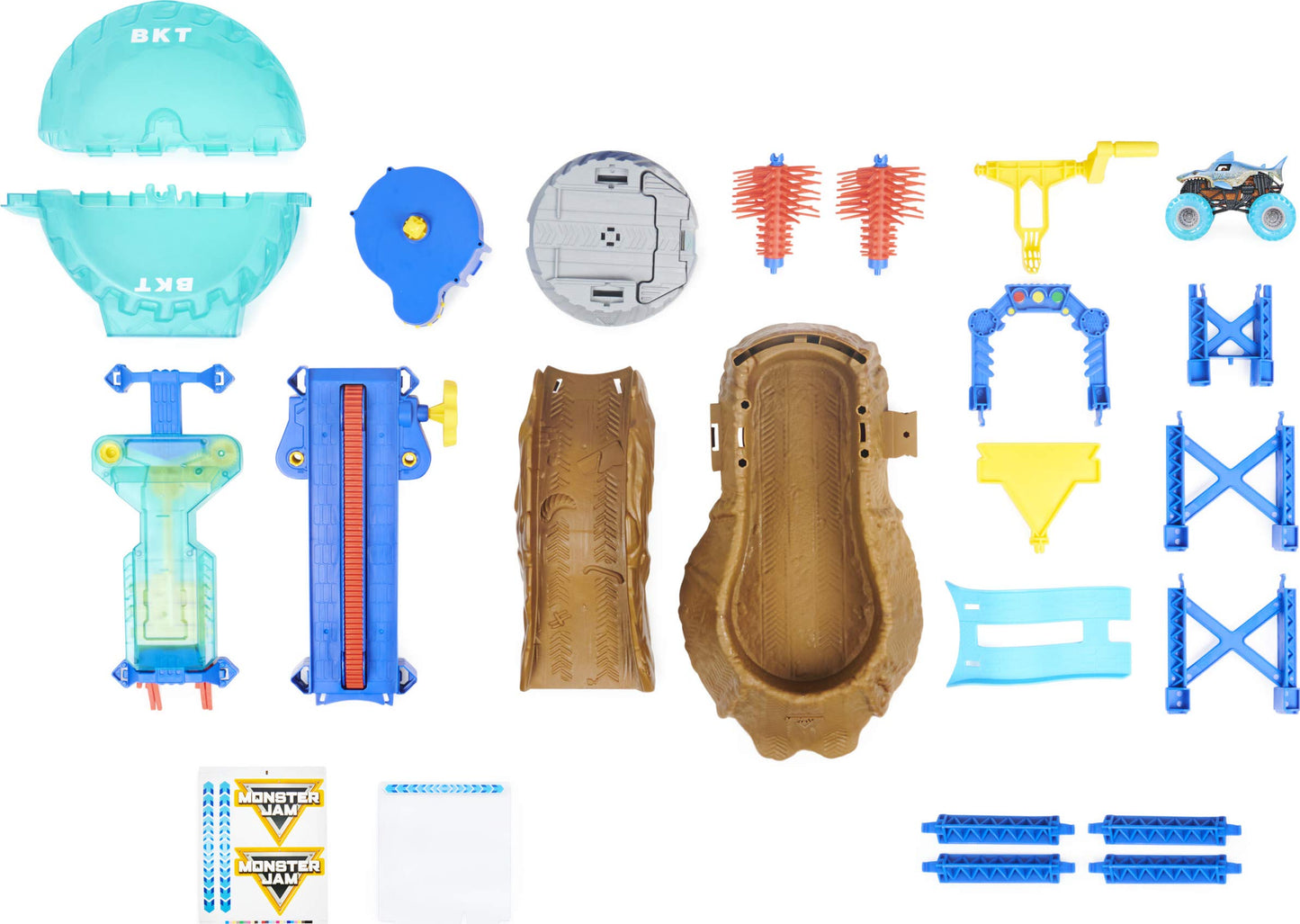 Monster Jam, Megalodon Monster Wash, Includes Color-Changing Truck, Interactive Water Play Kids Toys for Aged 3 and Up