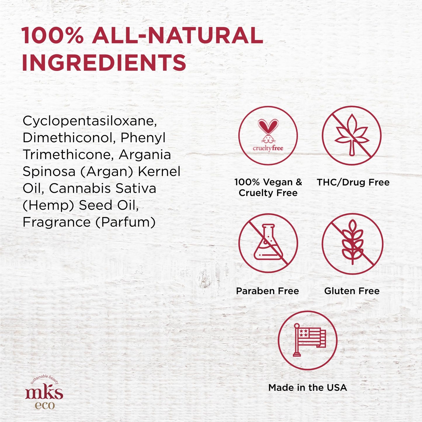 MKS Eco Original Hair Styling Elixir 2 fl oz | Argan & Hemp Seed Oil for Fine Hair | Moisturizing, Nourishing & Frizz Control | Vegan, Cruelty-Free