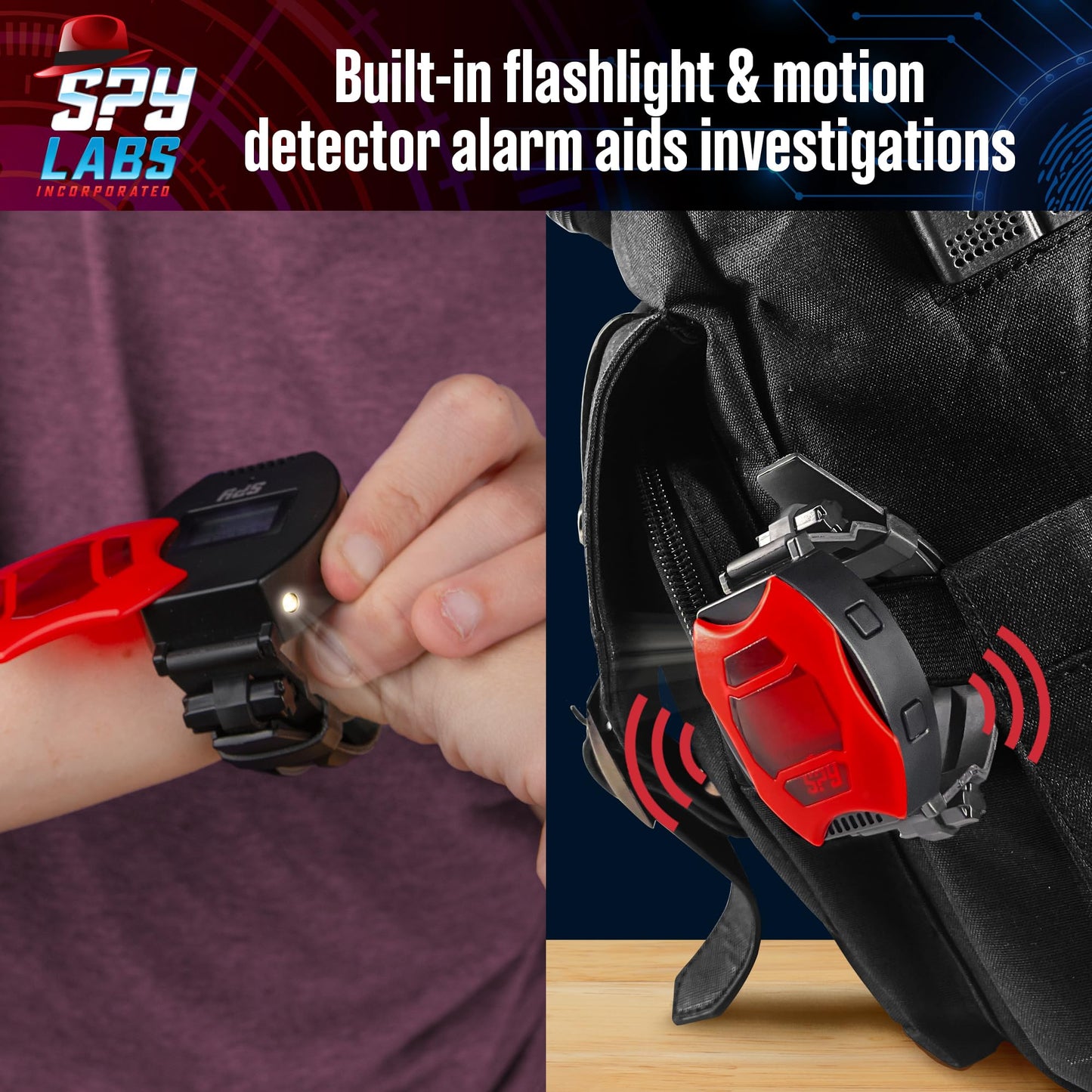 Thames & Kosmos Spy Labs 9-in-1 Spy Watch for Kids | Time, Alarm, Stopwatch, Magnifier, Secret Message Tools & More