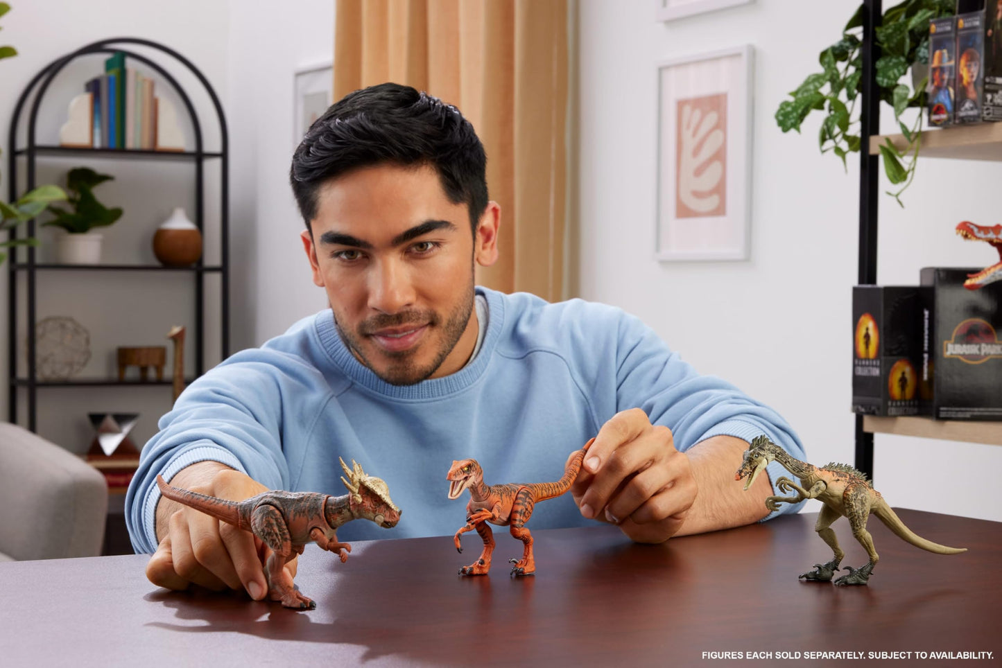 Mattel Jurassic World Hammond Collection Dinosaur Action Figure Toy Troodon Species, Premium Movie Design Glass Eyes & 14 Points Articulation