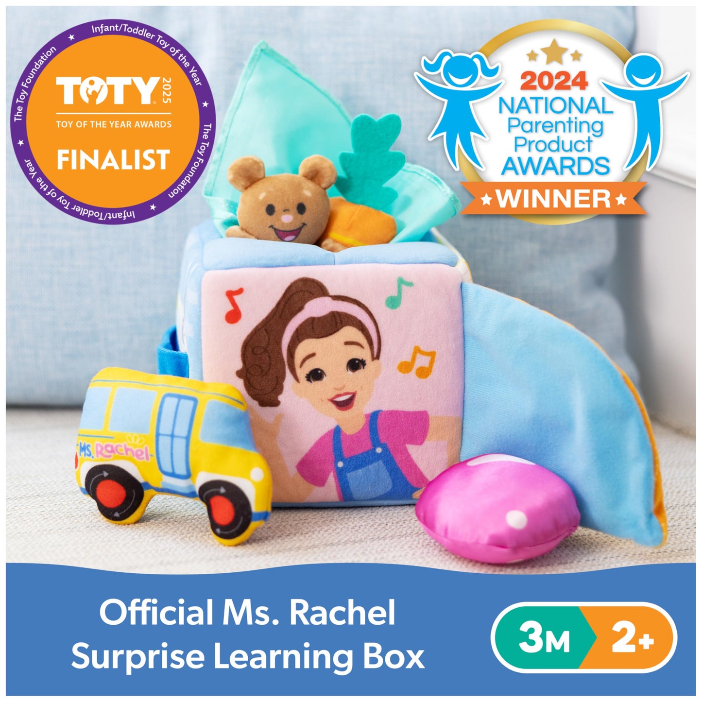 Ms. Rachel Surprise Learning Box – Educational Sensory Toys, Stuffed Animals & Activities for Babies & Toddlers Ages 0-2+