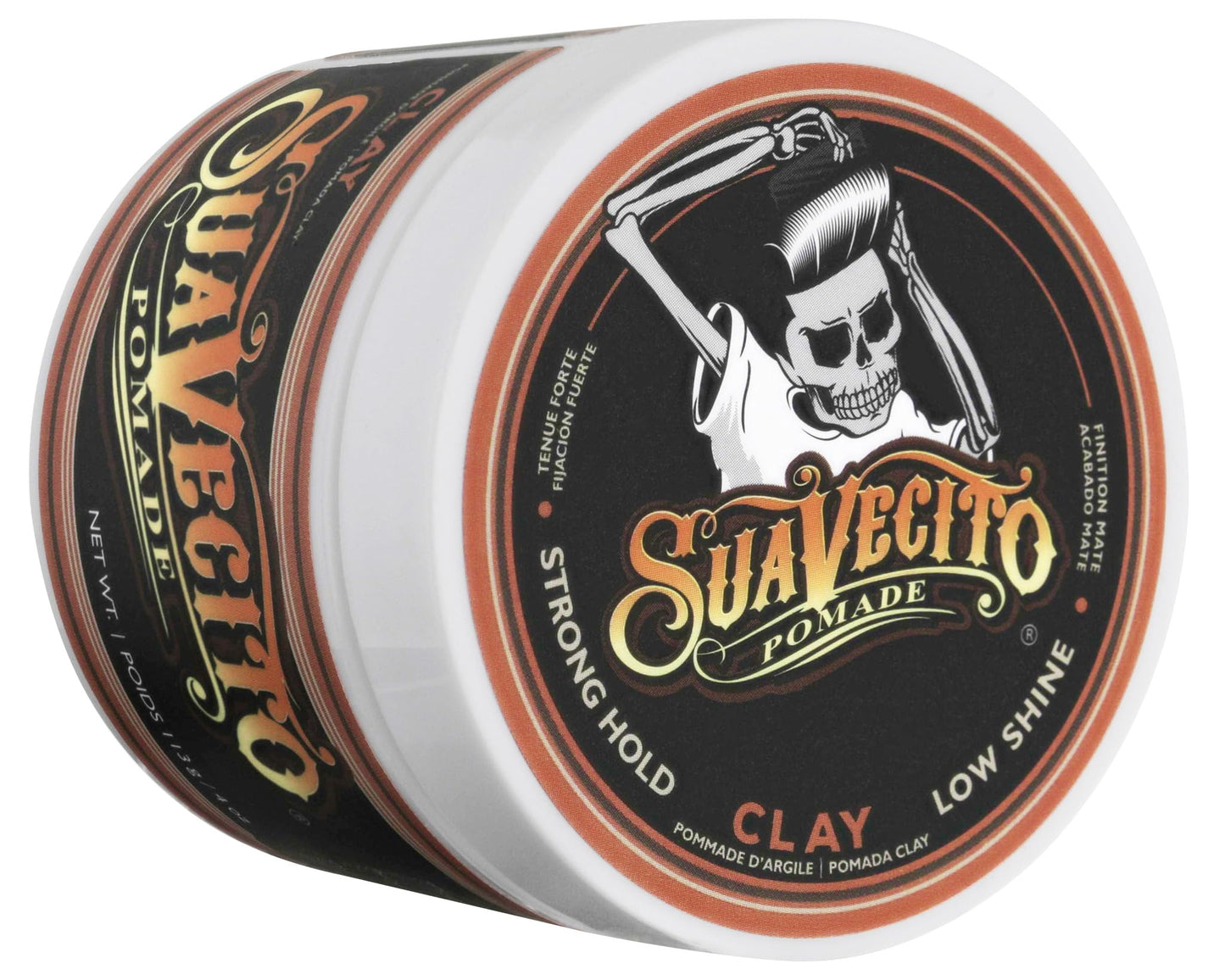 Suavecito Pomade Firme Clay 4 oz, 1 Pack - Strong Hold For Men - Low Shine Matte Hair Pomade For Natural Texture Hairstyles