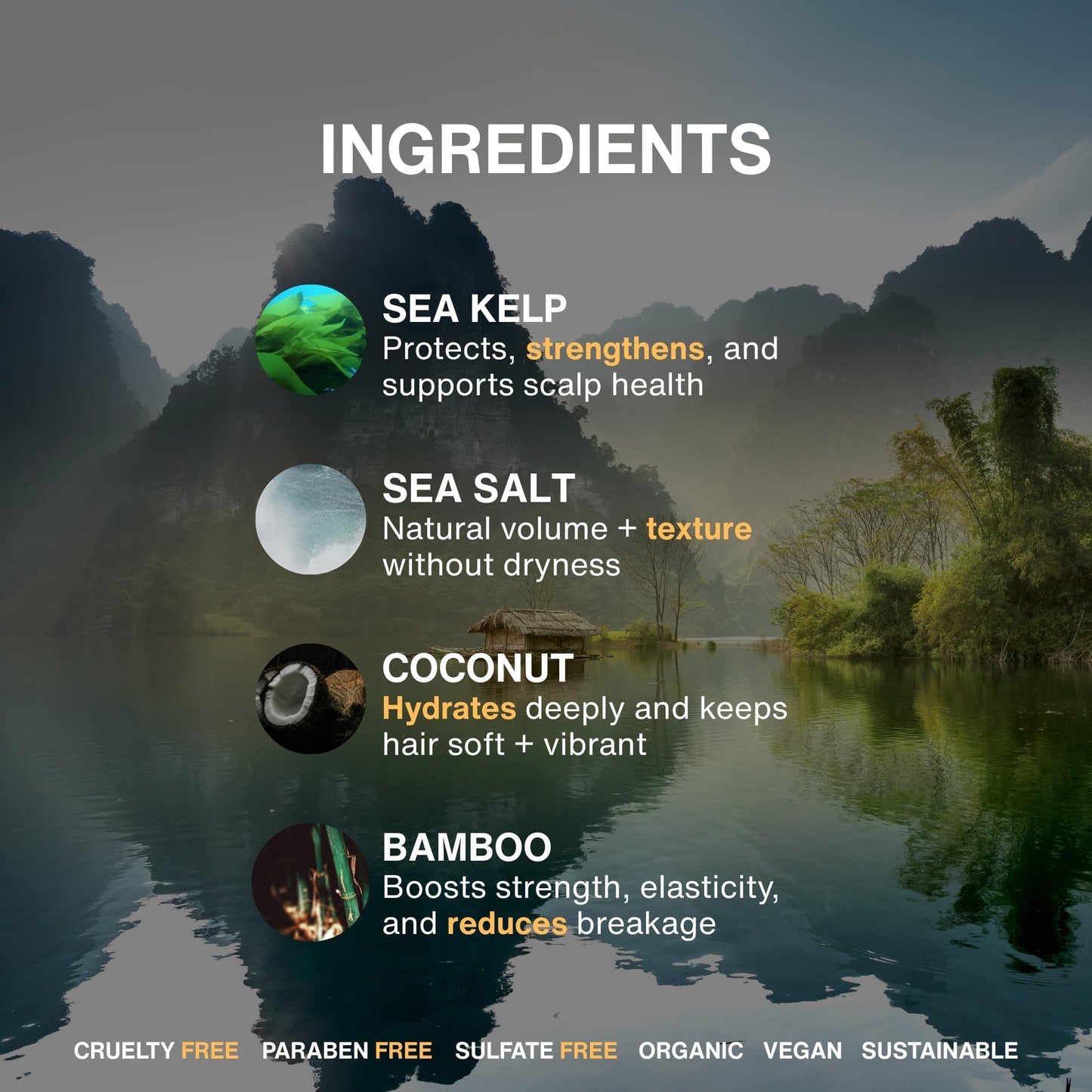 Malikiya Sea Salt Spray for Men– Beach Waves, Fluffy Textured Hair | Natural, Non-Greasy, No Crunch, Firm Hold | Coconut Water & Sea Kelp | 8 oz