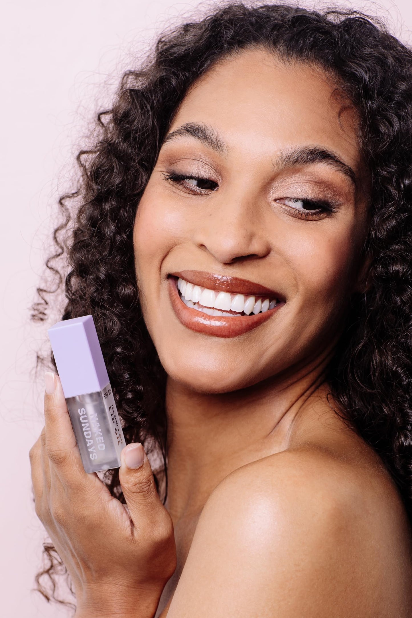 Naked Sundays SPF50 Glow & Go Lip Oil: Lip Oil with SPF, Moisturizes and Protects Lips, 4.5ml in Coconut