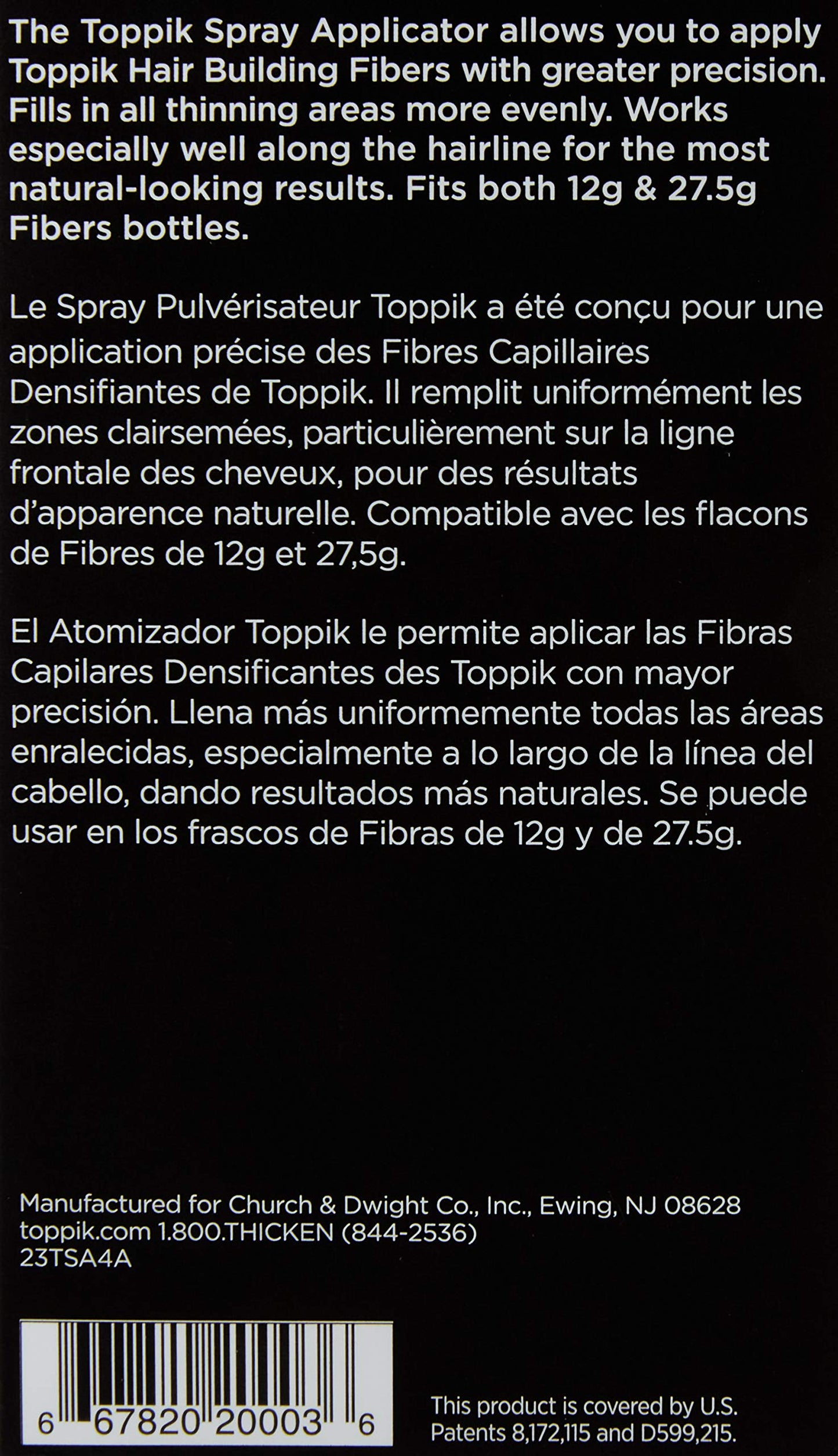 Toppik Hair Fiber Spray Applicator for Thinning Hair Care, 1 Applicator