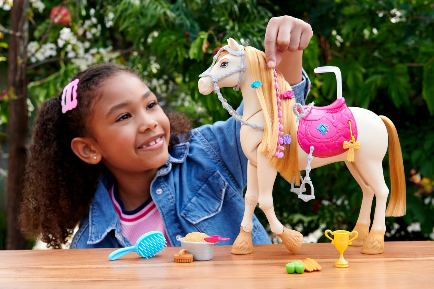 Barbie Horse with Sounds, Music & Accessories, Inspired The Great Horse Chase, Toy Moves, Dances & Blinks Eyes