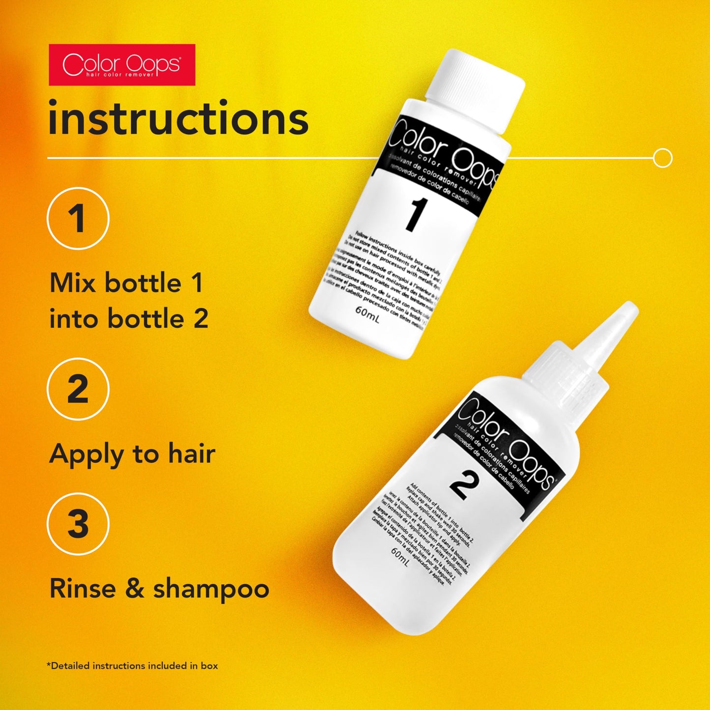 Color Oops Extra Conditioning Hair Color Remover – 1 Application, Removes Permanent & Semi-Permanent Hair Dye in 20 Mins, Ammonia & Bleach Free