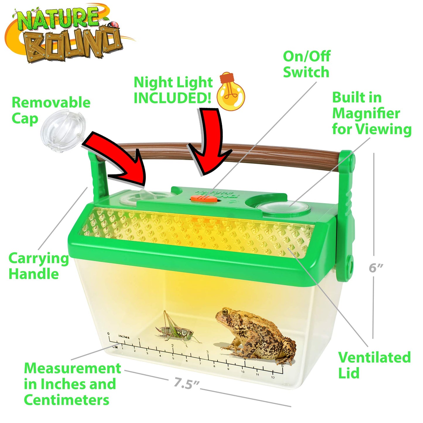 Nature Bound Bug Catcher Critter Barn | STEM Insect Exploration Kit for Kids 3+ | Outdoor & Indoor Bug Collecting with Light