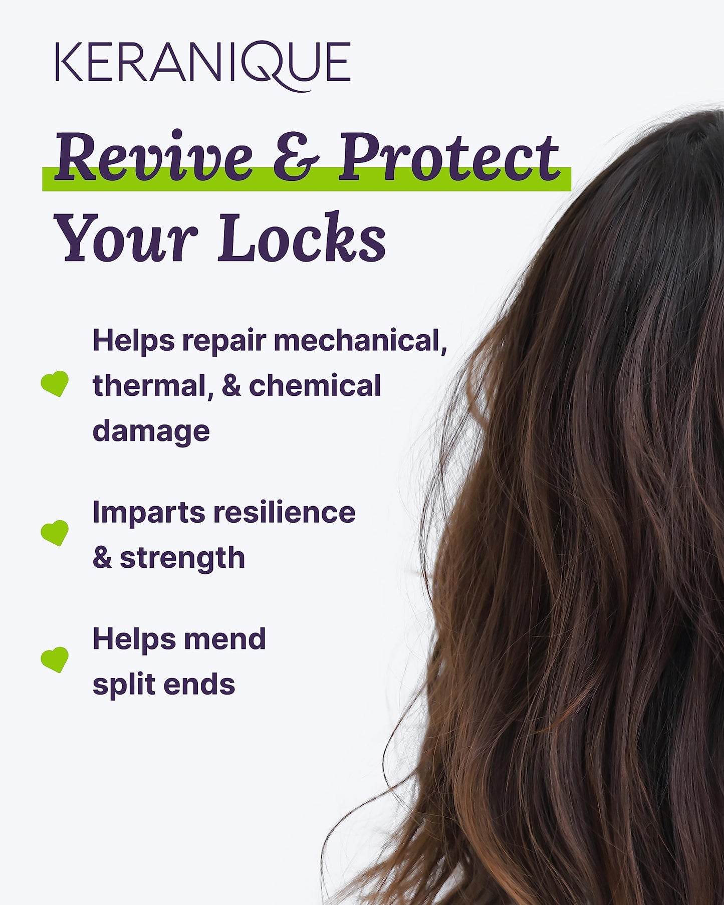 Keranique Damage Control Conditioner - Hydrating Treatment with Keratin for Dry Damaged Hair