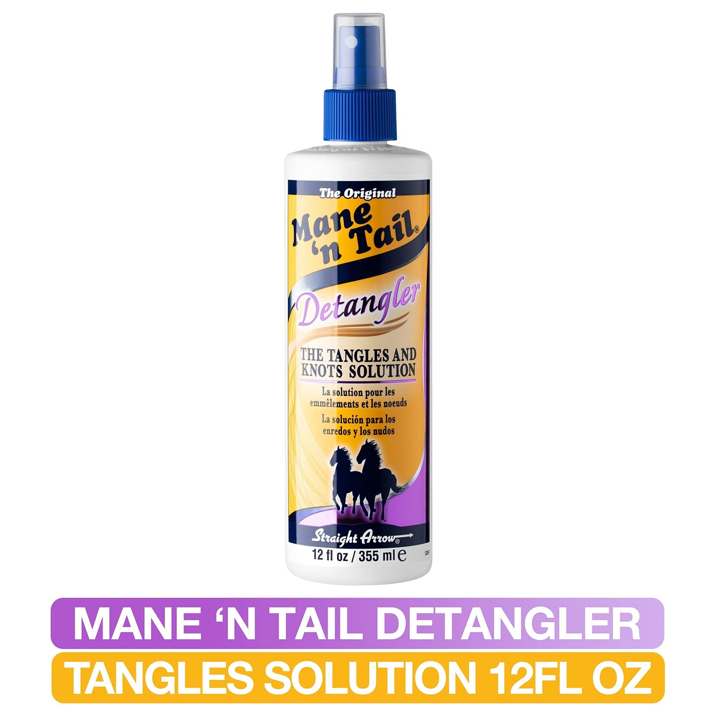 Mane 'n Tail Detangler 12 oz – pH Balanced Formula to Eliminate Tangles, Knots & Split Ends, Adds Shine and Improves Manageability