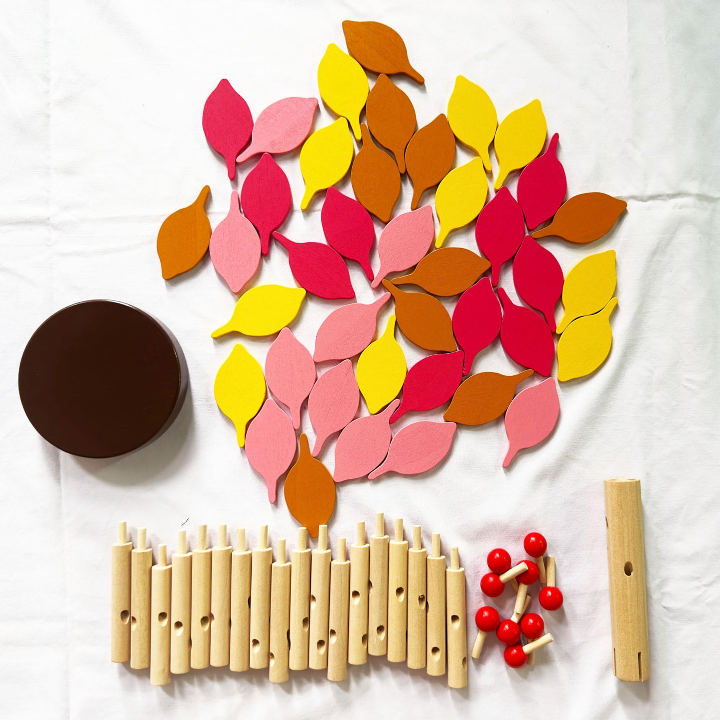 Carykon Wooden Building Blocks Tree Set for Kids 3+ | DIY Assembly & Educational Puzzle Toy | Home & Office Decor (Yellow)