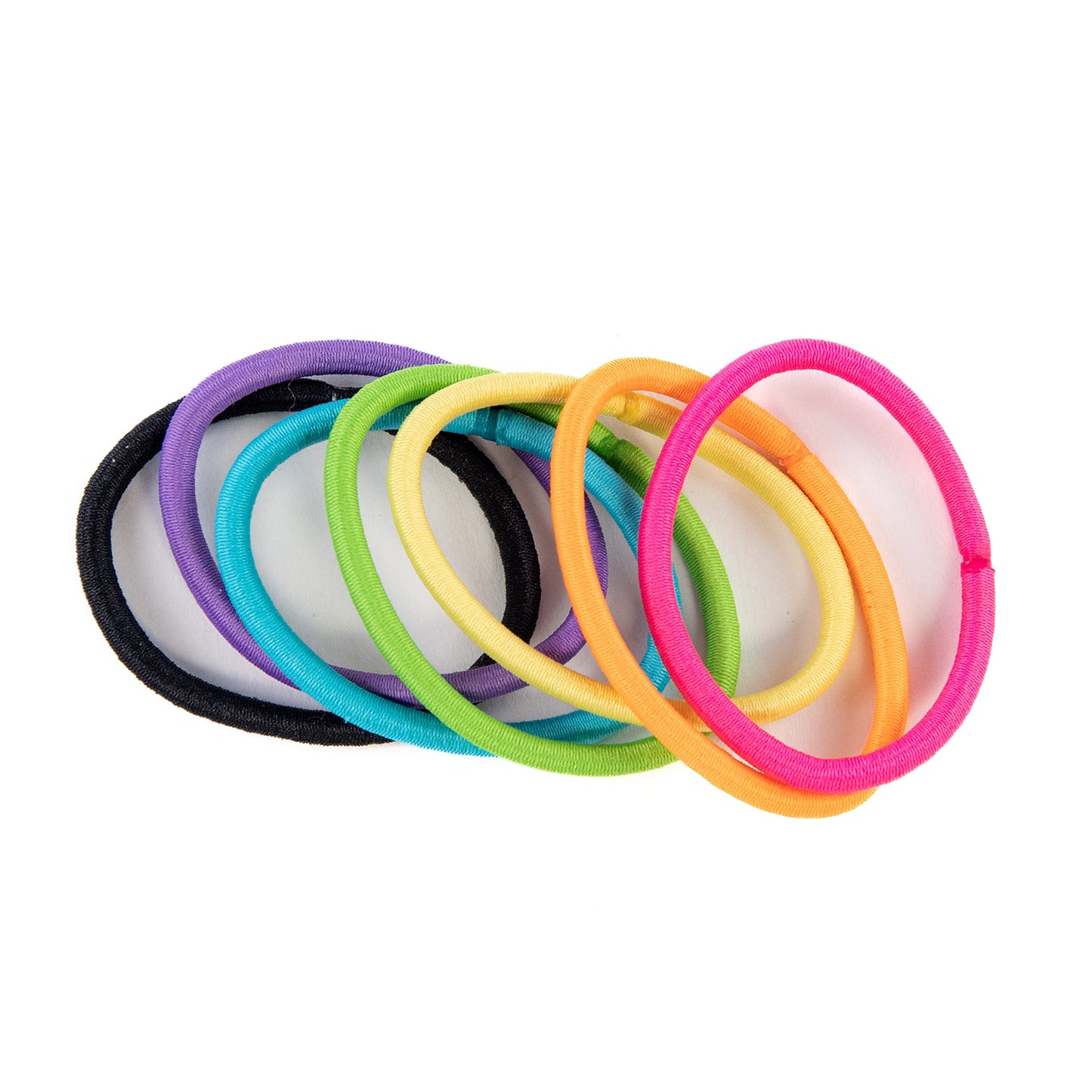 Amazon Basics Pony Tail Hair Ties - Bright 4 MM Elastics for All Types, 32 Count