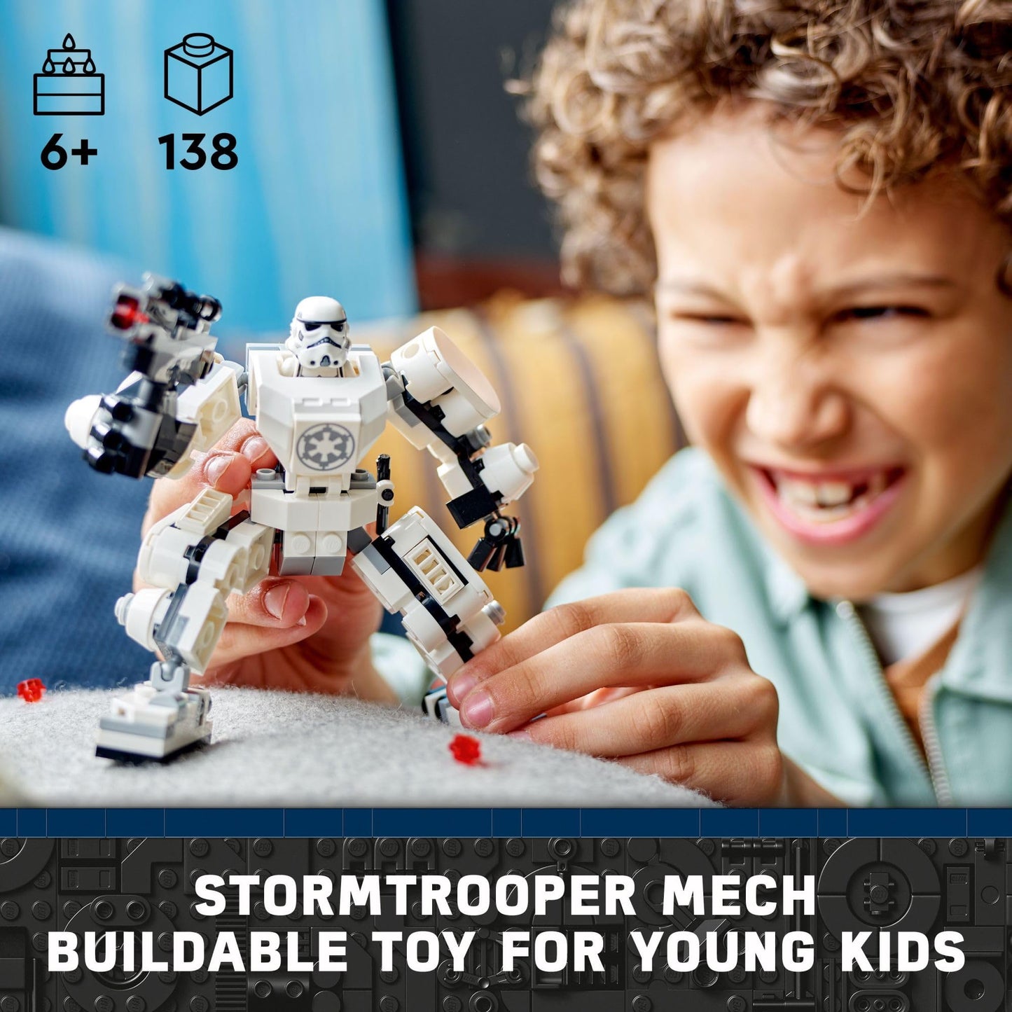LEGO Star Wars Stormtrooper Mech 75370 – Buildable Action Figure with Cockpit, Blaster & Stormtrooper Minifigure for Kids