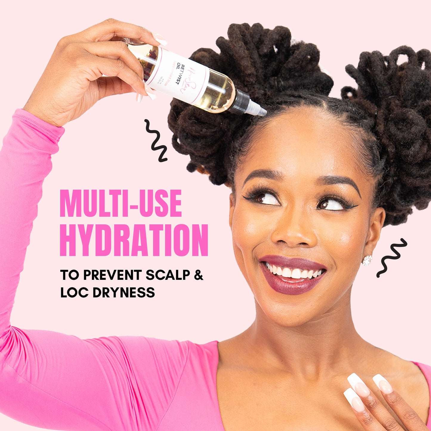 NappStar Retwist Oil, Jasmine Scented Smell Good Loc Oil, Aromatic Hair Care for Dreadlocks with Moisturizing Base, 4 Fl Oz