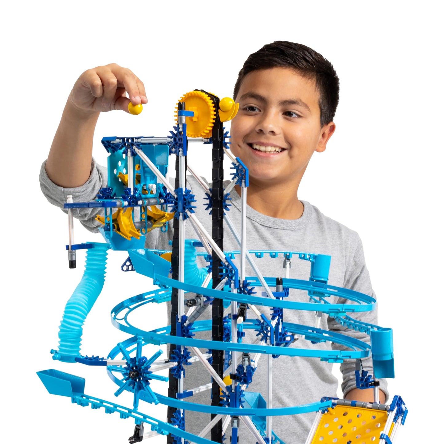 K'NEX - Marble Coaster Run with Motor‚ 504 Pieces, STEM Building, Kid Construction Set‚ Ages 8+