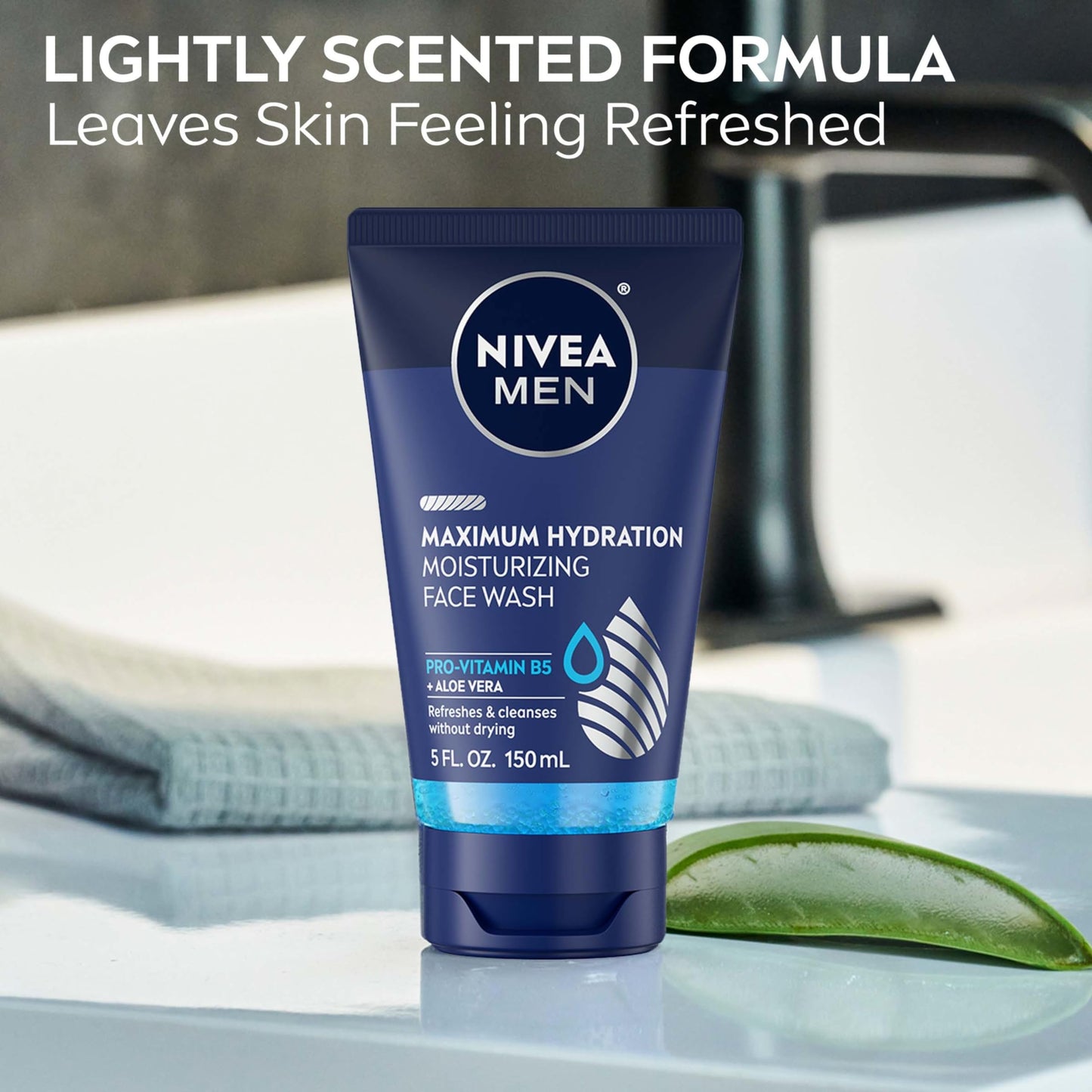 NIVEA MEN Maximum Hydration Moisturizing Face Wash with Aloe Vera, 5 Fl Oz Tube