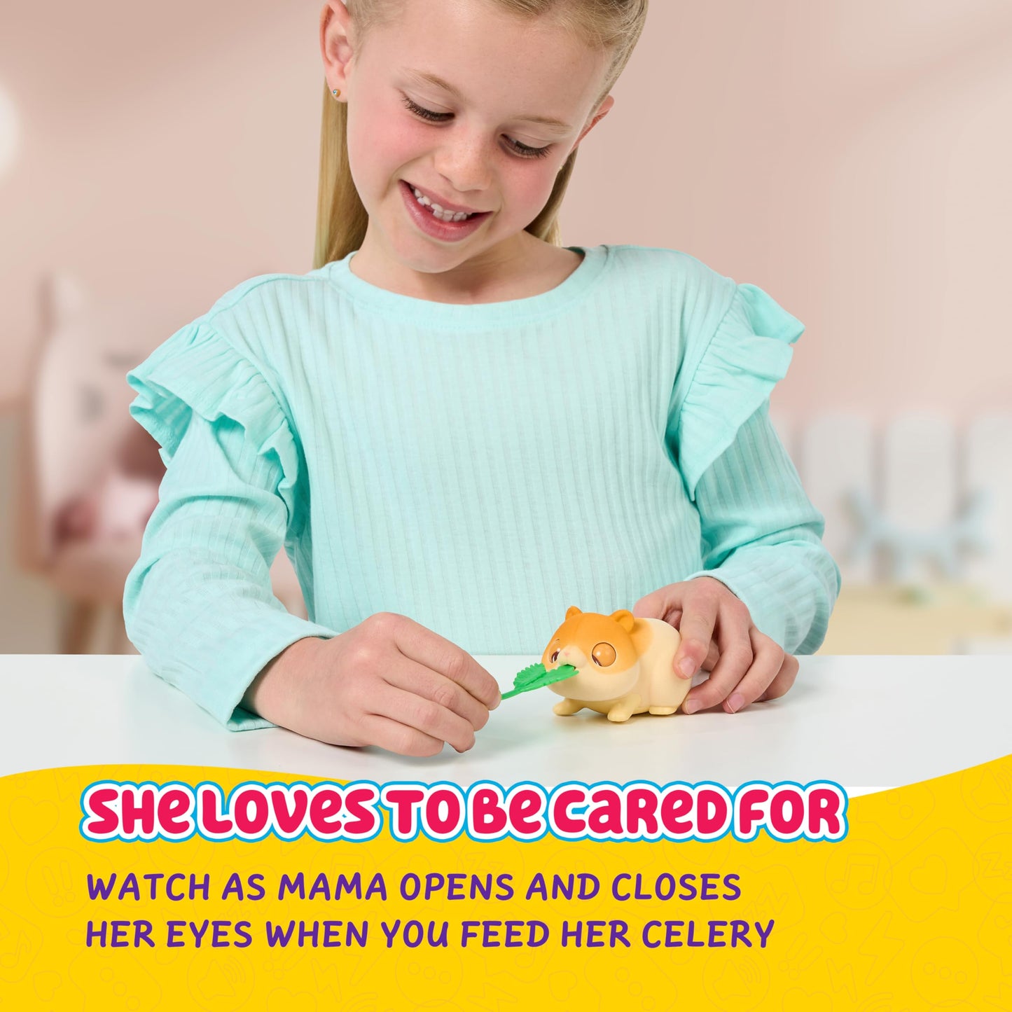 Little Live Pets Hamster Mini Interactive Toy Set, Hutch Animal Playset with 3 Surprise Babies, 20+ Sounds, Hamster Must-Haves for Ages 3+